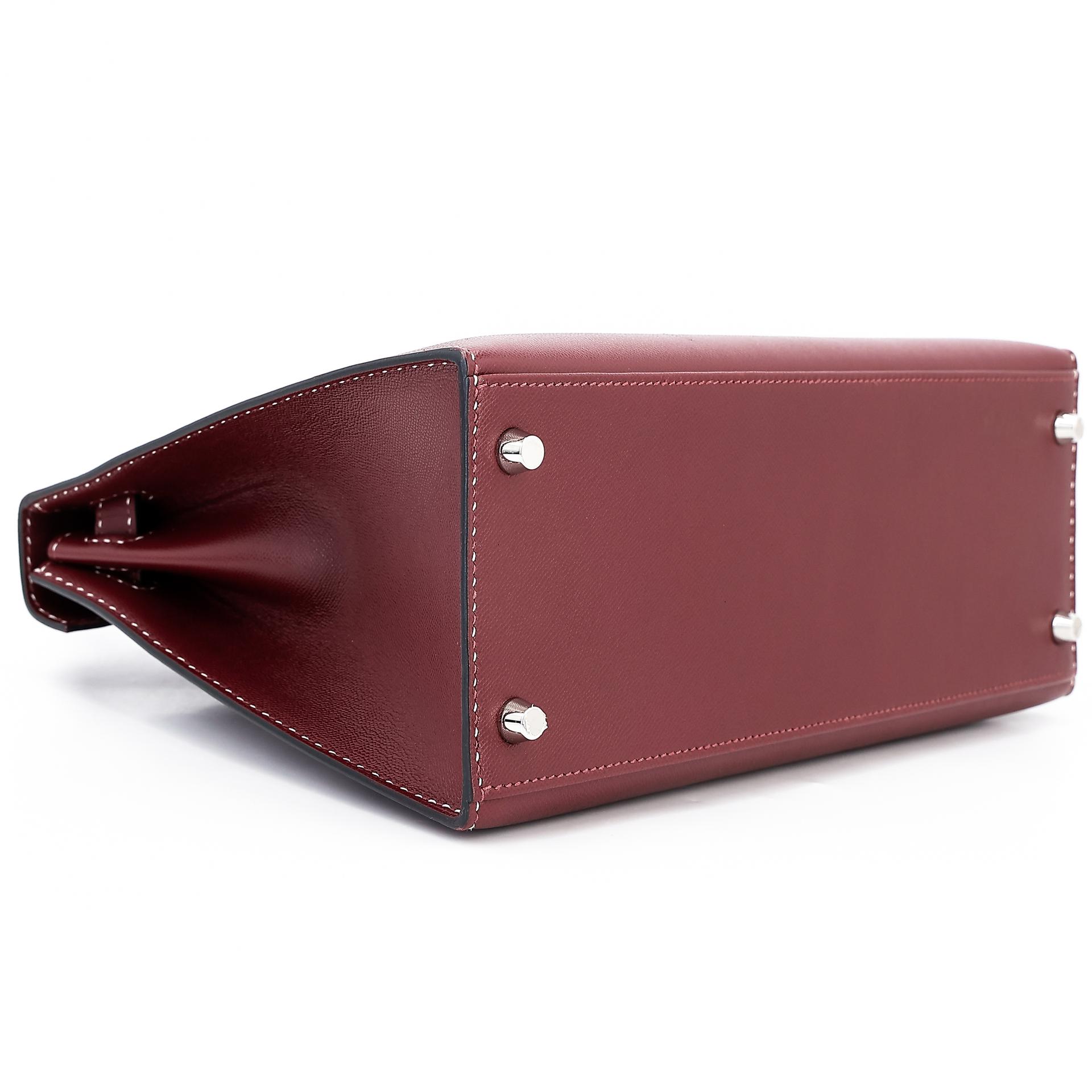 Very Good ( Rank A) HERMÈS Limited Edition Kelly 28 Sellier Miss You Rouge H (55) Monsieur Palladium hardware C (2018) - 7