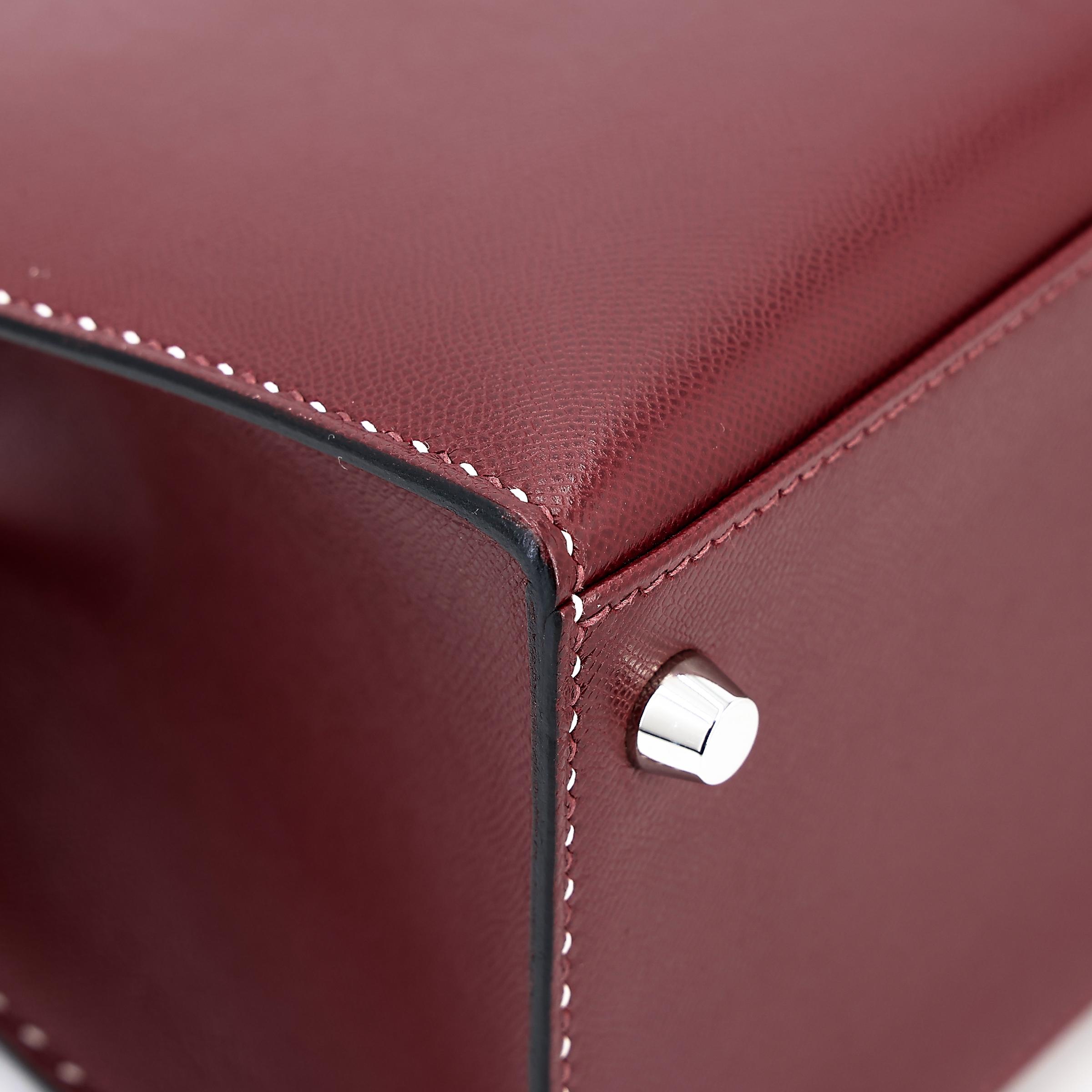 A美品 HERMÈS 爱马仕 限量收藏款 Kelly 28 外缝 Miss You 55 爱马仕红 Rouge H Monsieur皮 银扣 C刻 2018年 - 11