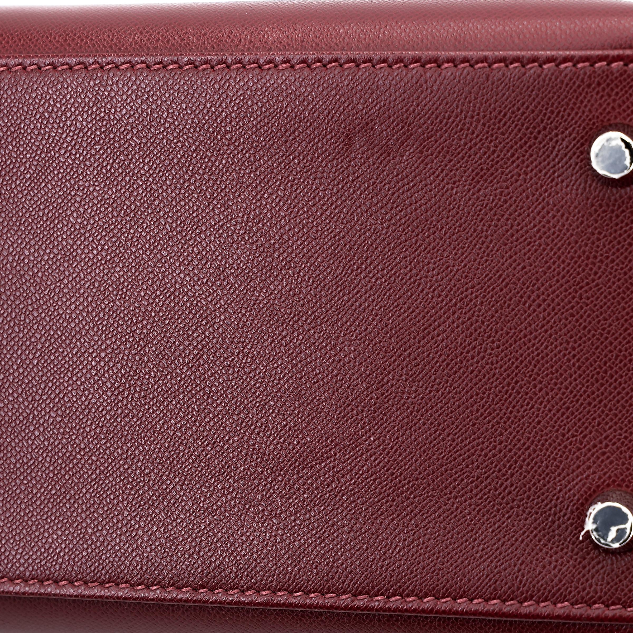 A美品 HERMÈS 爱马仕 限量收藏款 Kelly 28 外缝 Miss You 55 爱马仕红 Rouge H Monsieur皮 银扣 C刻 2018年 - 12