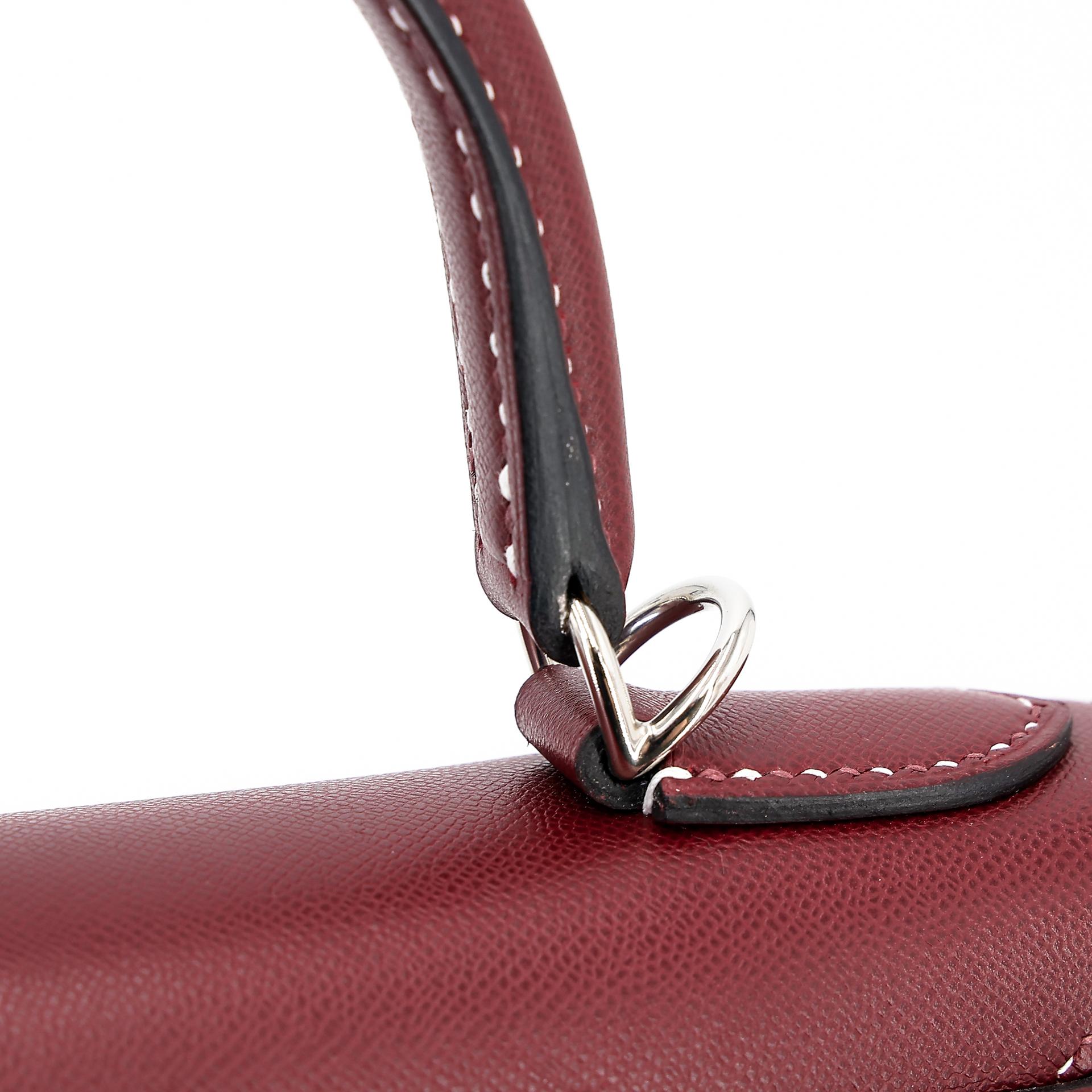 Very Good ( Rank A) HERMÈS Limited Edition Kelly 28 Sellier Miss You Rouge H (55) Monsieur Palladium hardware C (2018) - 19