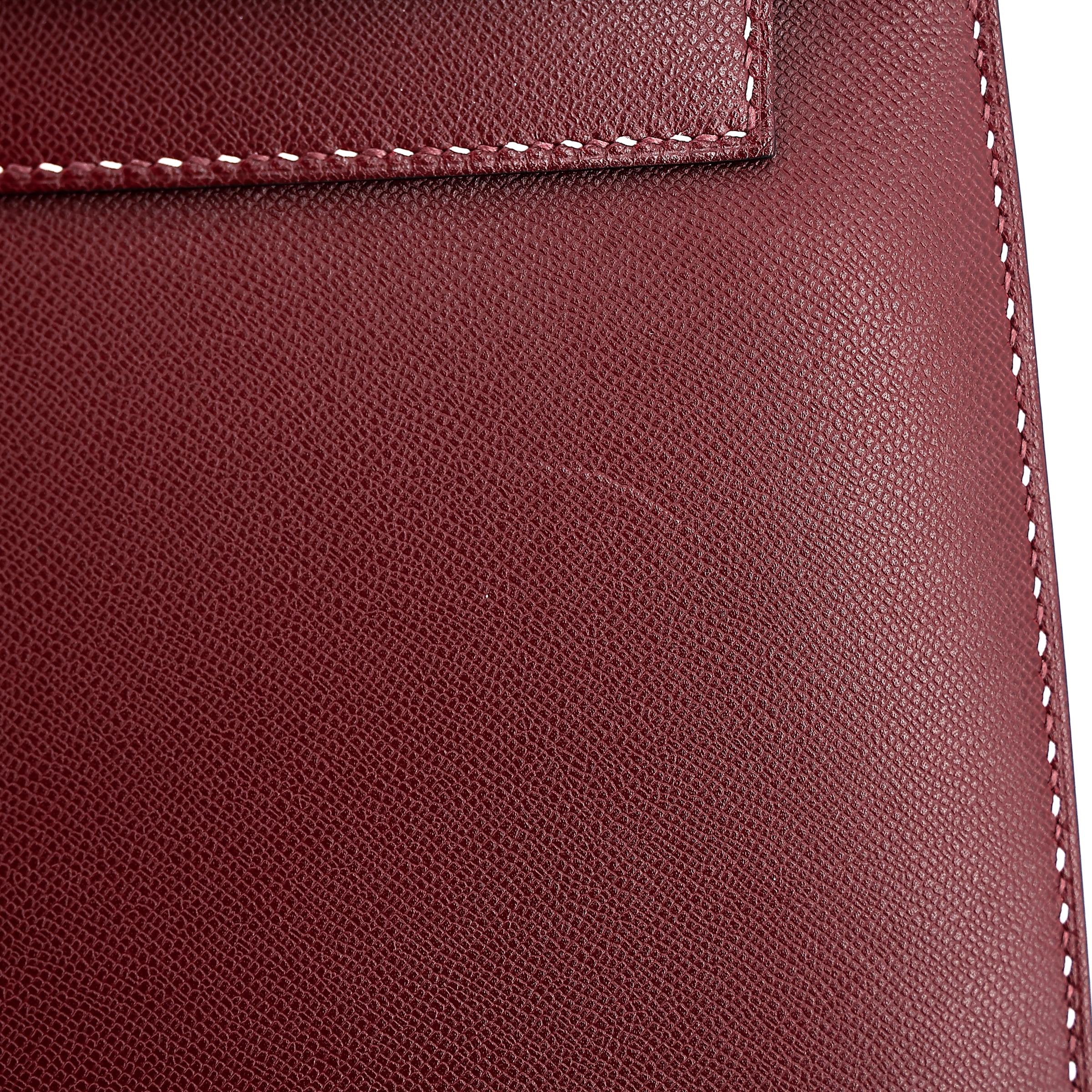 A美品 HERMÈS 爱马仕 限量收藏款 Kelly 28 外缝 Miss You 55 爱马仕红 Rouge H Monsieur皮 银扣 C刻 2018年 - 22
