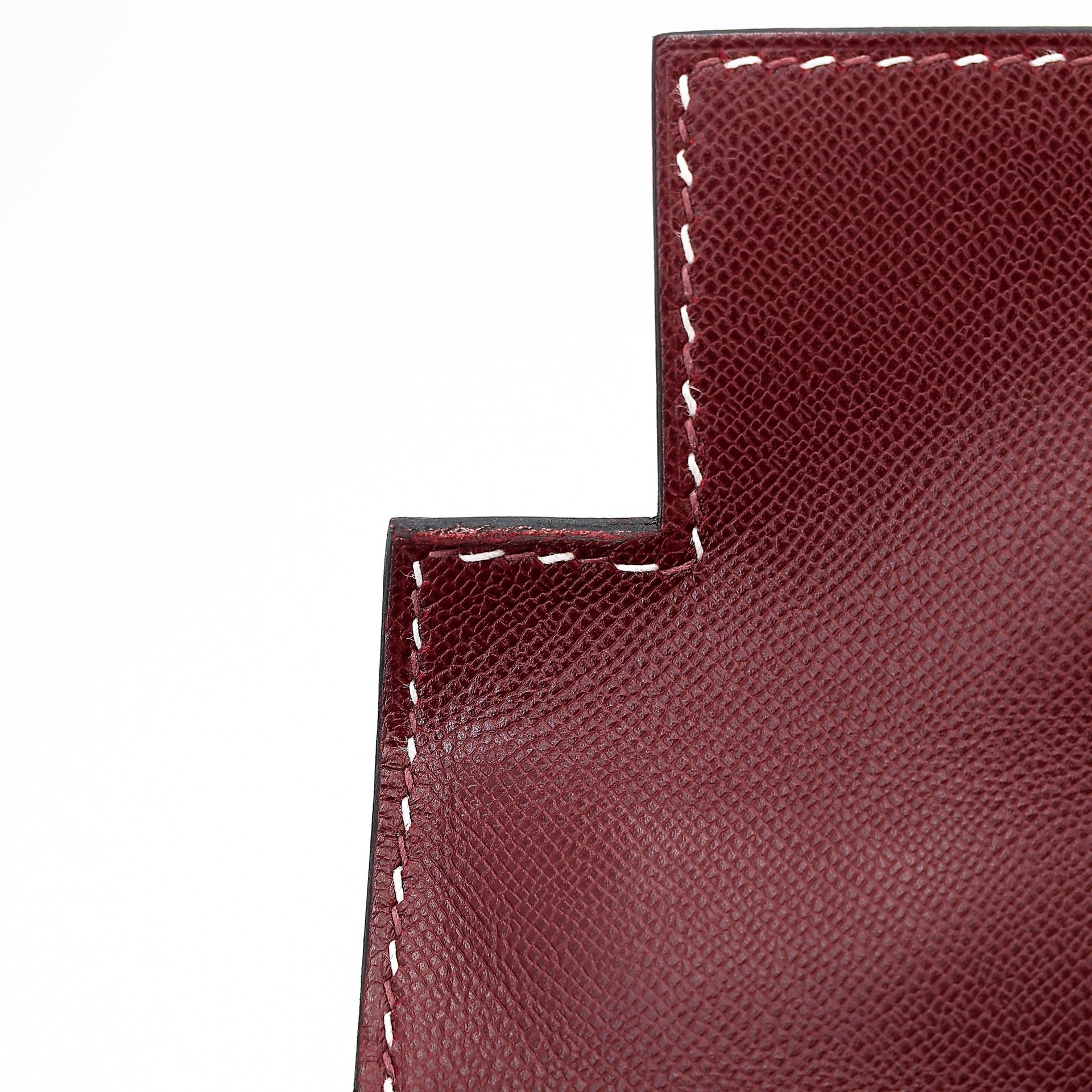 Very Good ( Rank A) HERMÈS Limited Edition Kelly 28 Sellier Miss You Rouge H (55) Monsieur Palladium hardware C (2018) - 32