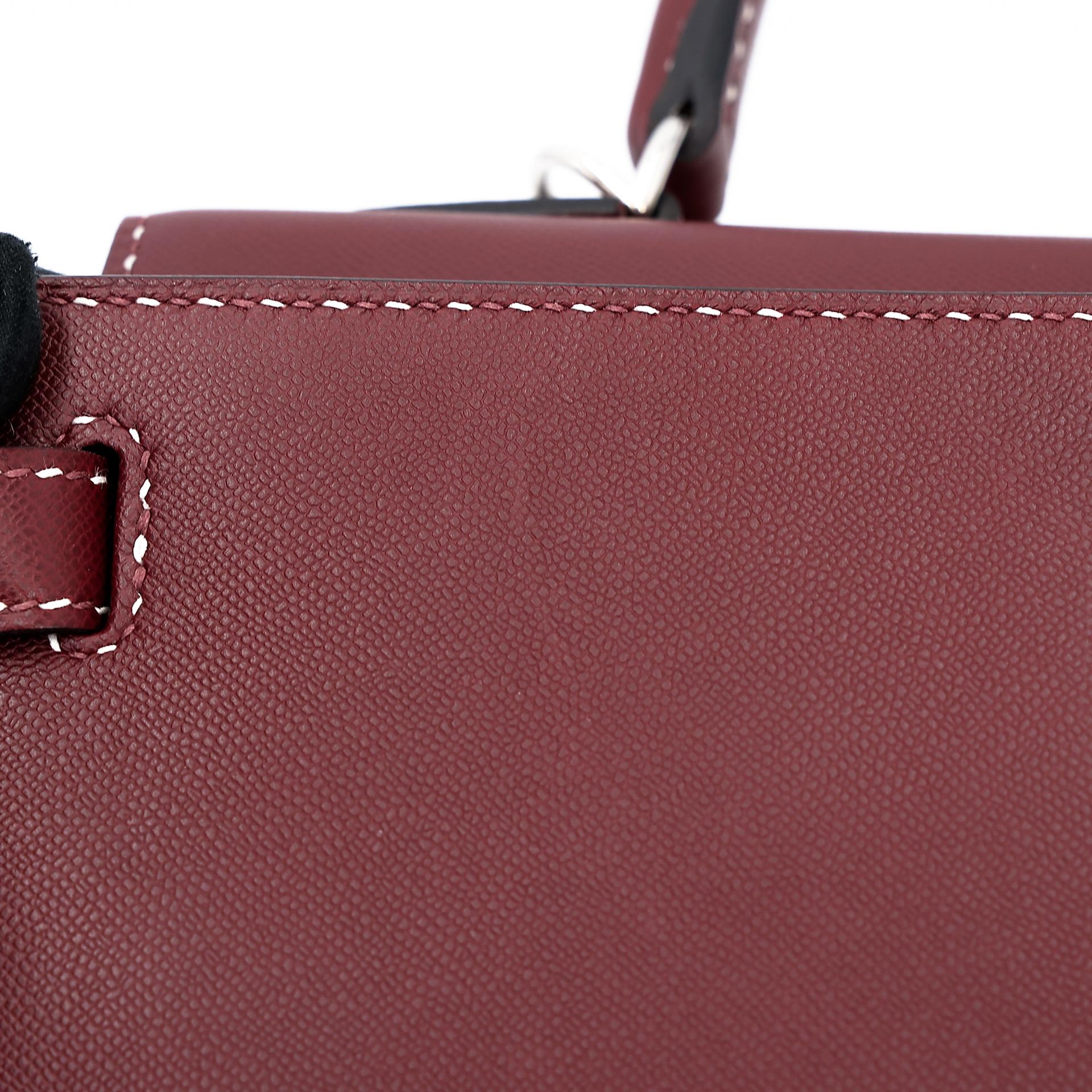 Very Good ( Rank A) HERMÈS Limited Edition Kelly 28 Sellier Miss You Rouge H (55) Monsieur Palladium hardware C (2018) - 34