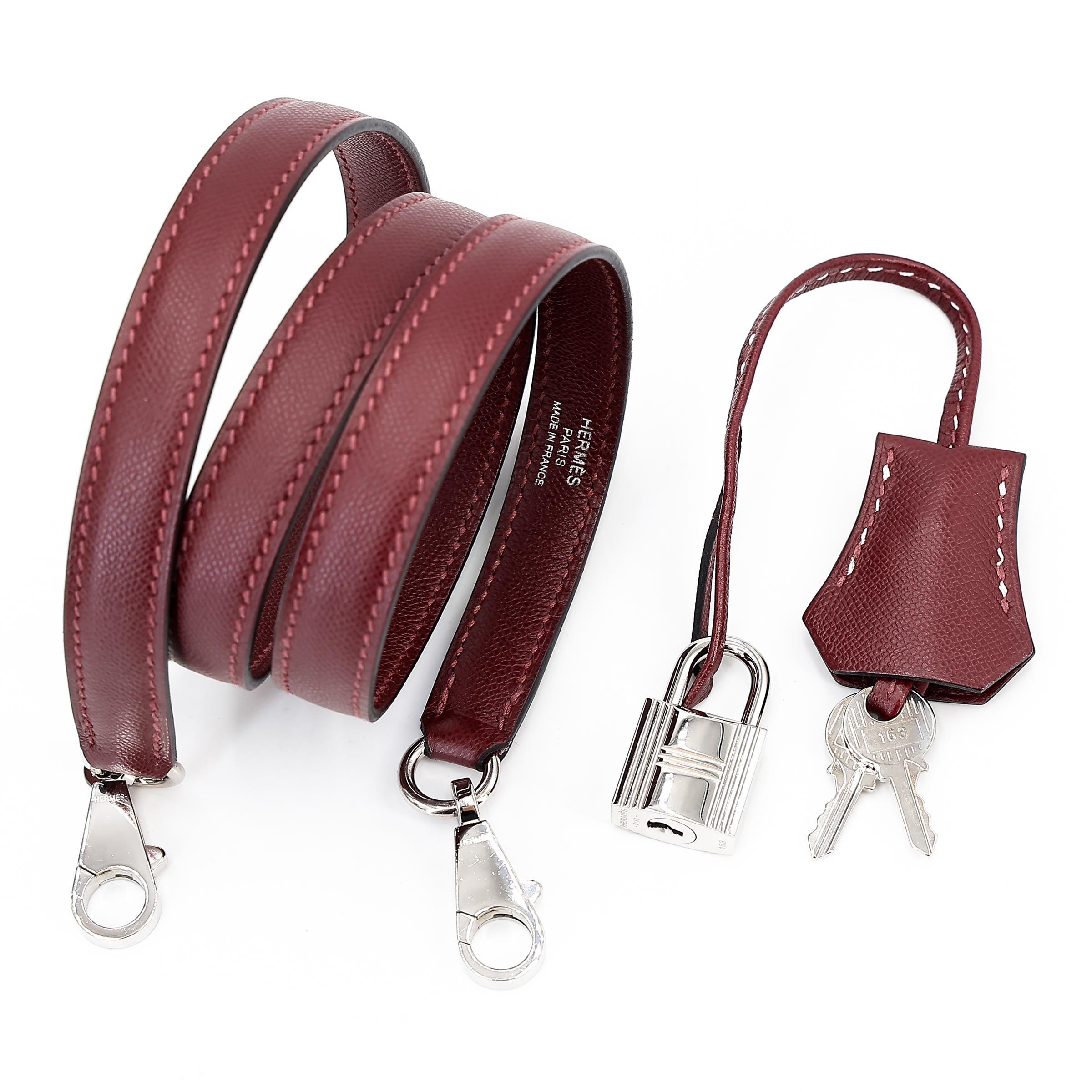 A美品 HERMÈS 爱马仕 限量收藏款 Kelly 28 外缝 Miss You 55 爱马仕红 Rouge H Monsieur皮 银扣 C刻 2018年 - 46