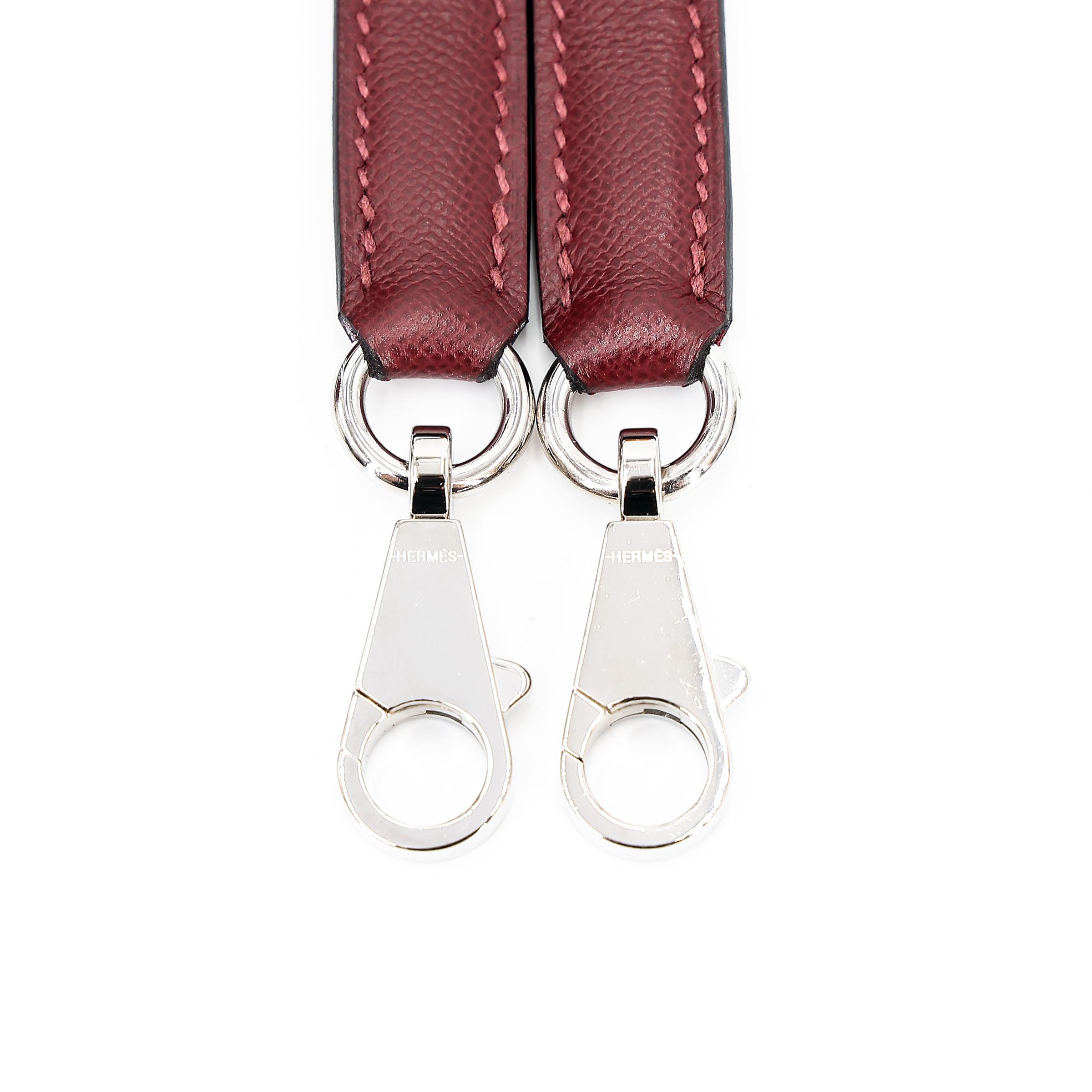 A美品 HERMÈS 爱马仕 限量收藏款 Kelly 28 外缝 Miss You 55 爱马仕红 Rouge H Monsieur皮 银扣 C刻 2018年 - 47