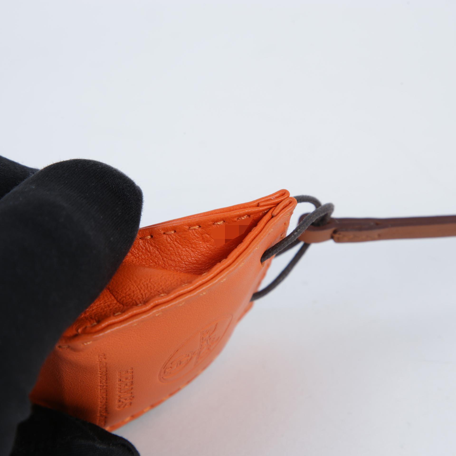 Very Good ( Rank A) HERMÈS Sac Orange Bag charm Orange Agneau D (2019) - 5