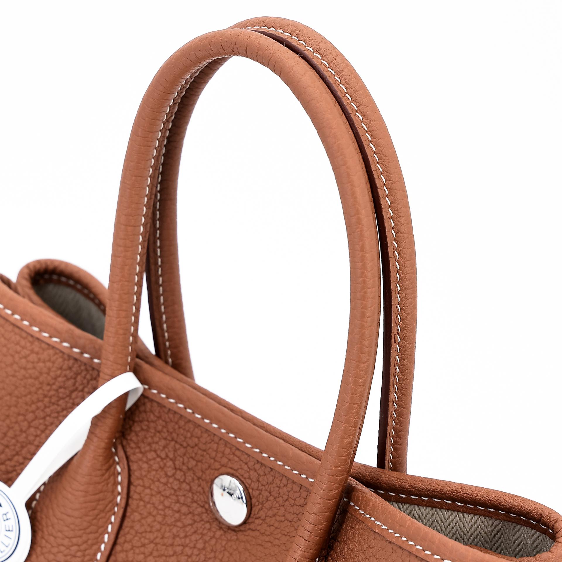Brand New ( Rank N ) HERMÈS Neo Garden Party 23 Gold (37) Negonda Palladium hardware K (2025) - 3