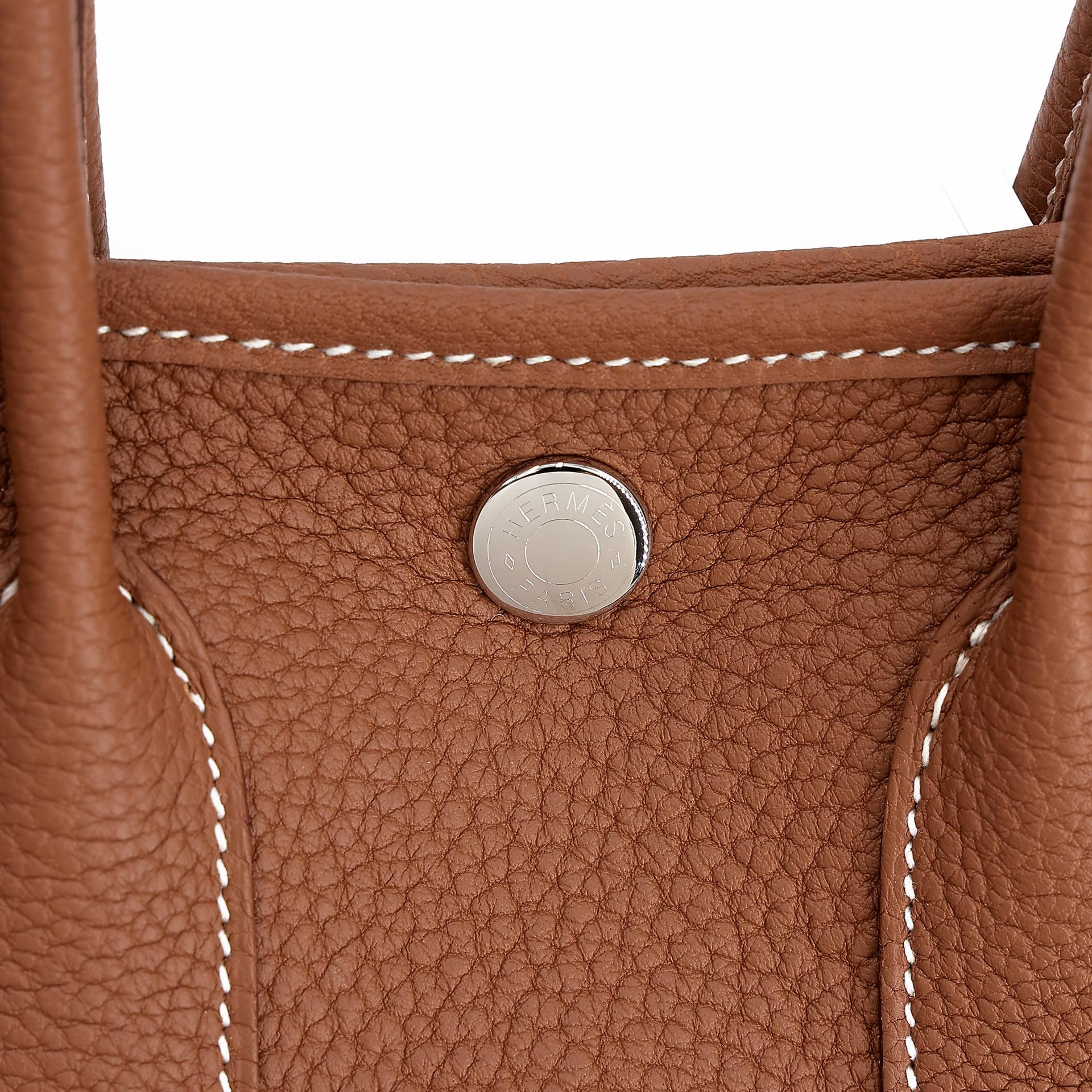 Brand New ( Rank N ) HERMÈS Neo Garden Party 23 Gold (37) Negonda Palladium hardware K (2025) - 9