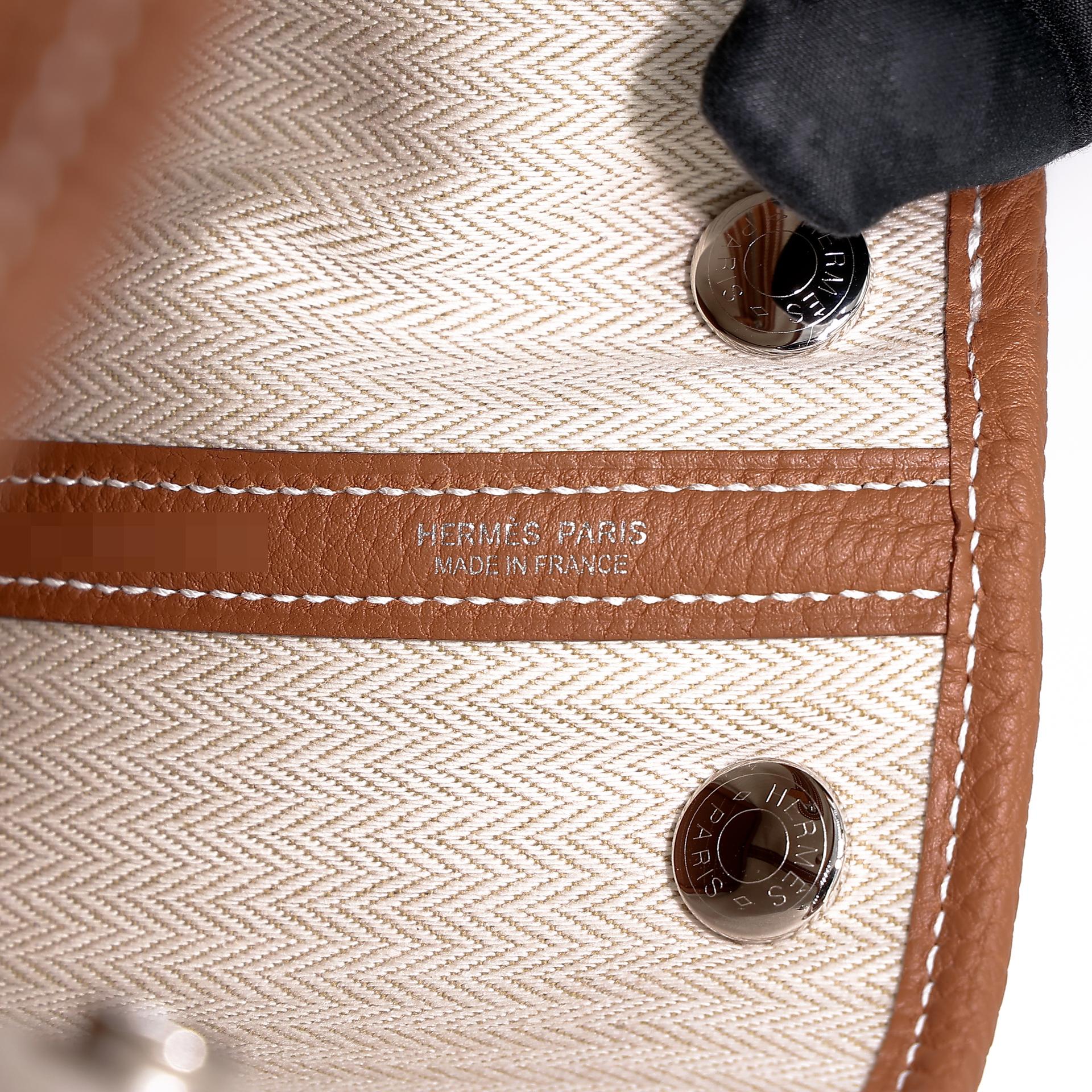 Brand New ( Rank N ) HERMÈS Neo Garden Party 23 Gold (37) Negonda Palladium hardware K (2025) - 13