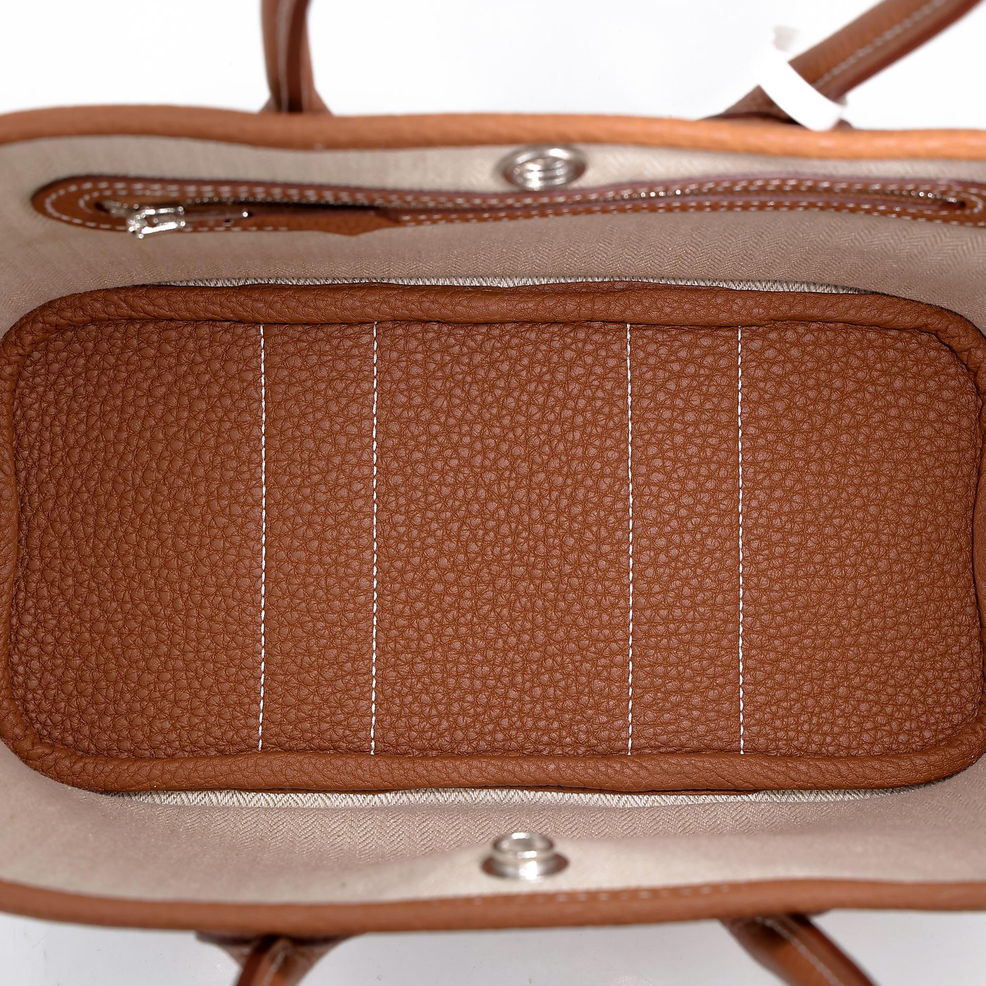 Brand New ( Rank N ) HERMÈS Neo Garden Party 23 Gold (37) Negonda Palladium hardware K (2025) - 17
