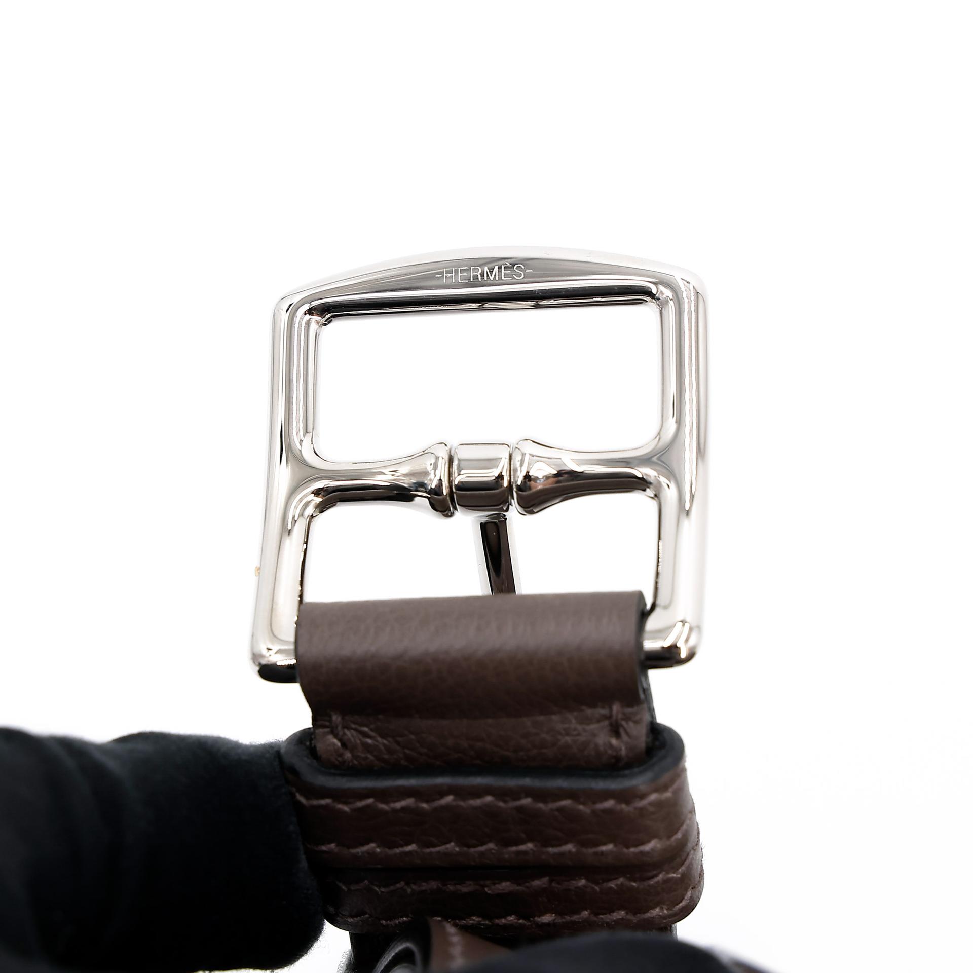 未使用保存品  HERMÈS 爱马仕  Kelly Messenger PM 4C 树皮色 Ecorce Evercolor皮 银扣 W刻 2024年 - 9