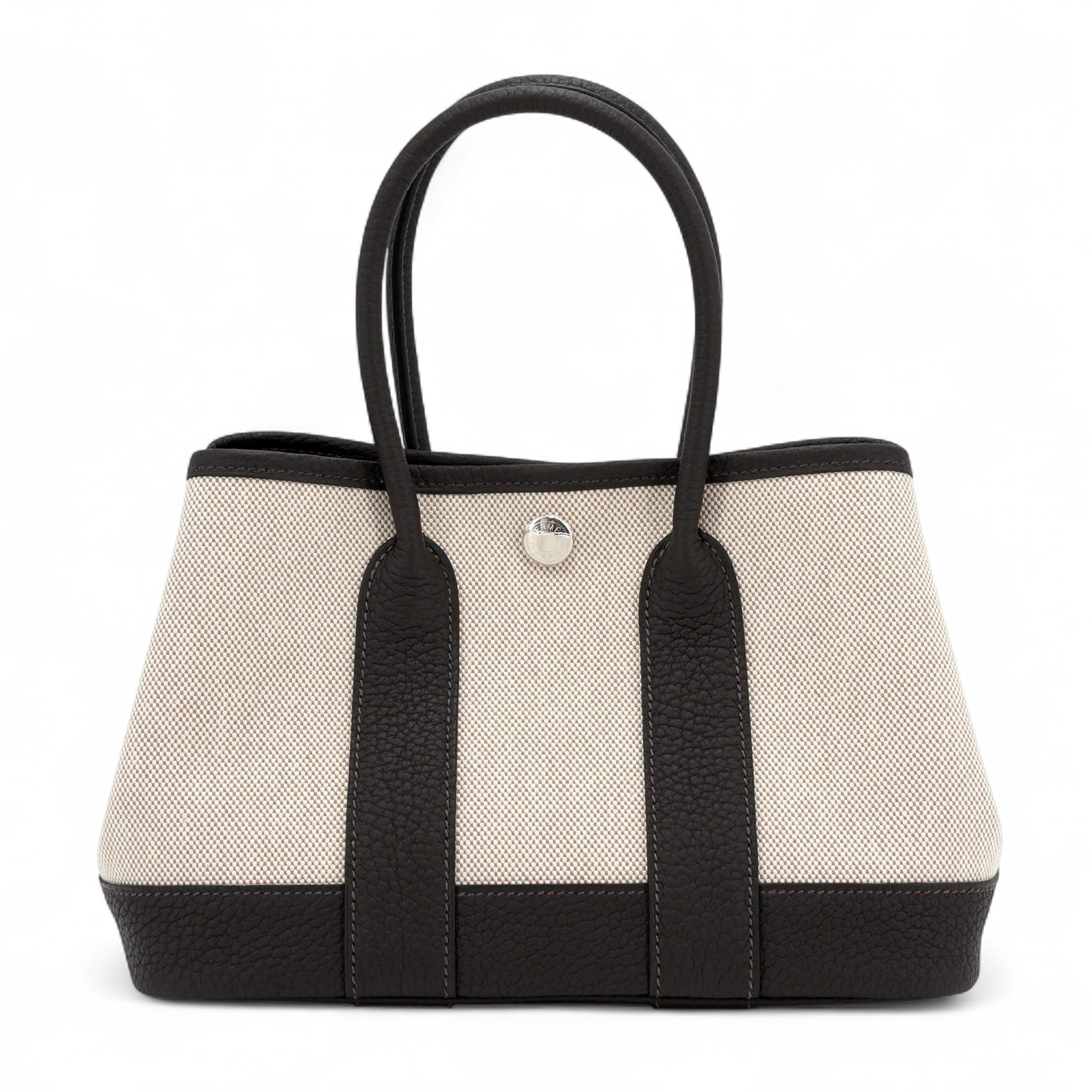 Brand New ( Rank N ) HERMÈS Neo Garden Party 23 Ebene (46) Ecru Beige Negonda Toile H canvas Palladium hardware W (2024) - 1