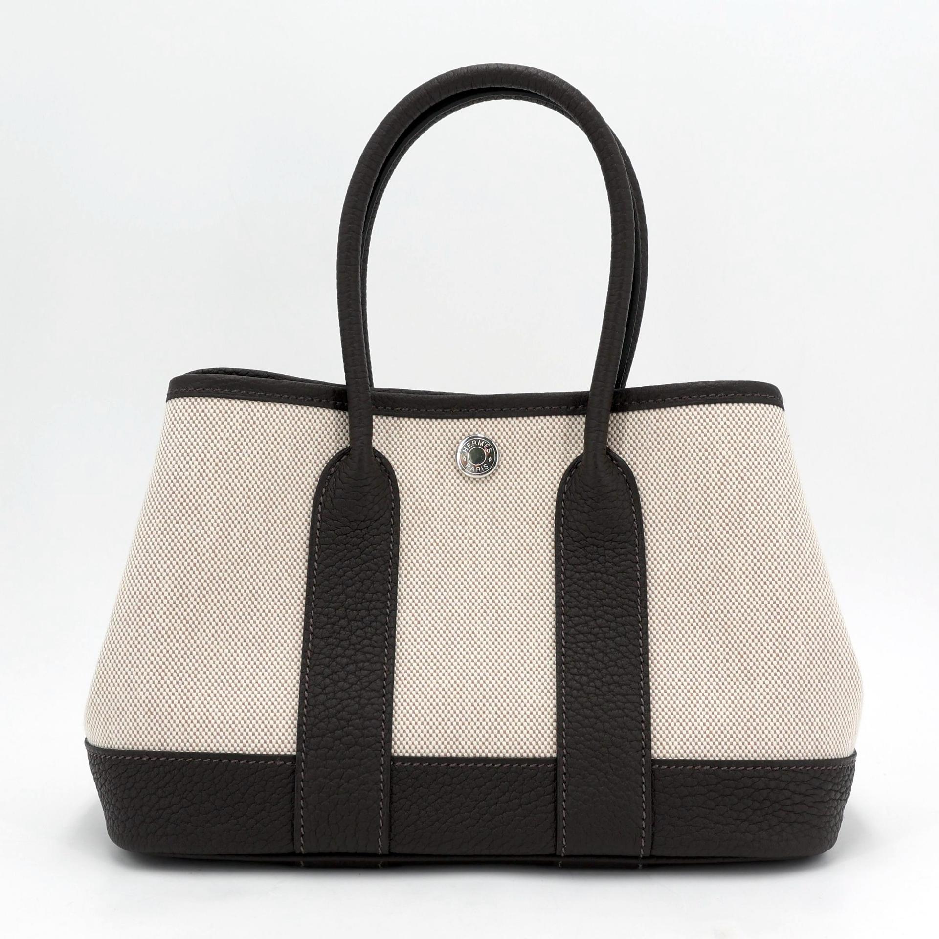 Brand New ( Rank N ) HERMÈS Neo Garden Party 23 Ebene (46) Ecru Beige Negonda Toile H canvas Palladium hardware W (2024) - 2