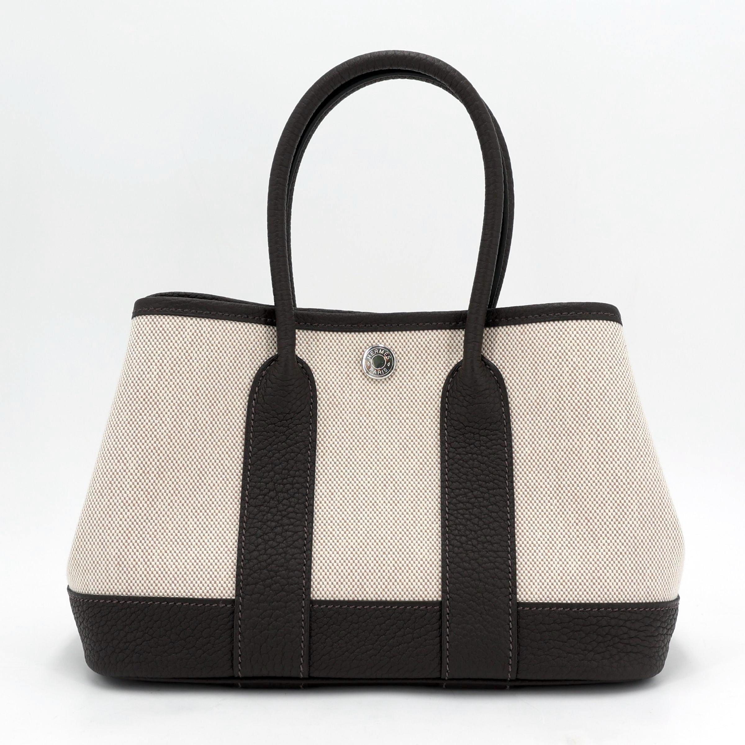 Brand New ( Rank N ) HERMÈS Neo Garden Party 23 Ebene (46) Ecru Beige Negonda Toile H canvas Palladium hardware W (2024) - 2