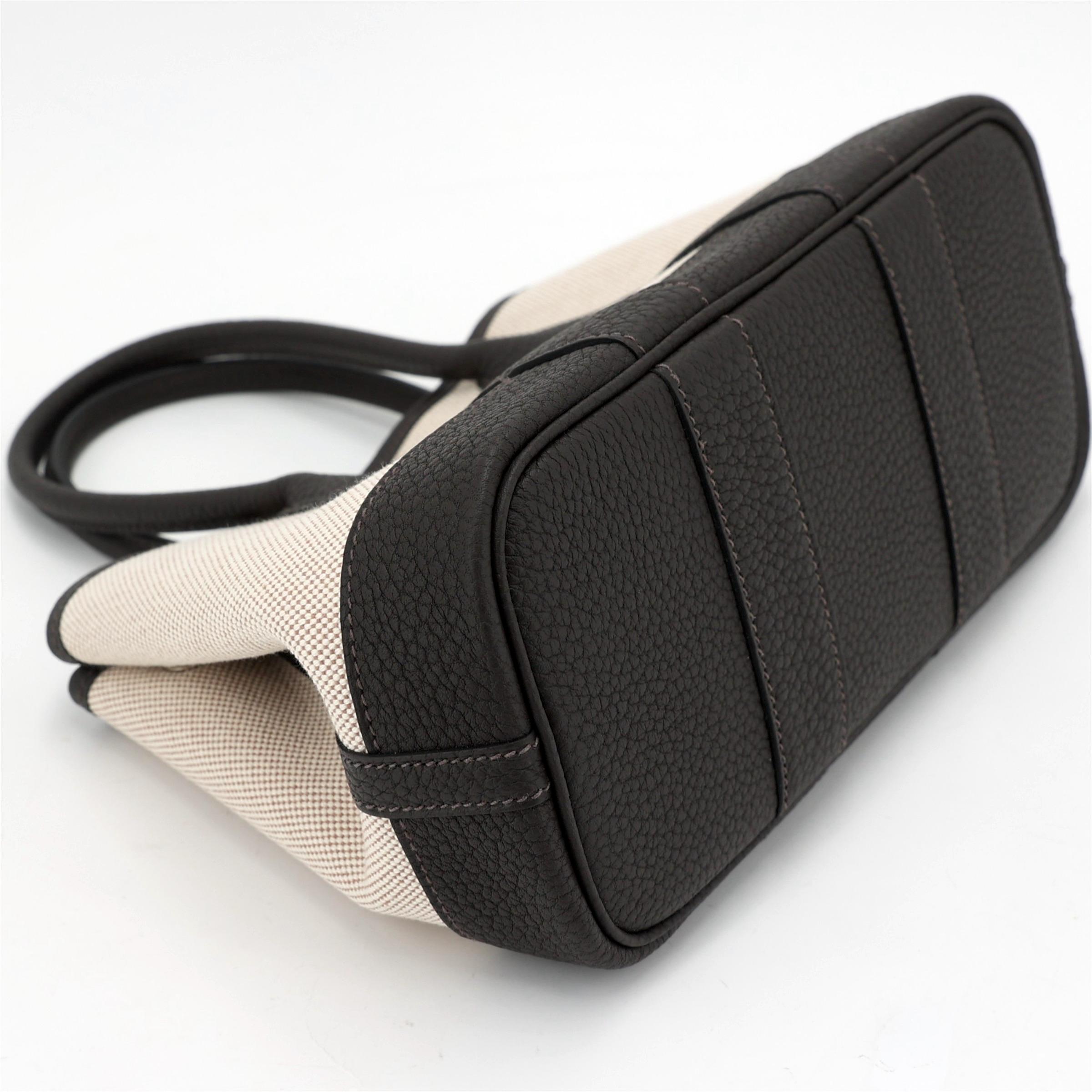Brand New ( Rank N ) HERMÈS Neo Garden Party 23 Ebene (46) Ecru Beige Negonda Toile H canvas Palladium hardware W (2024) - 4