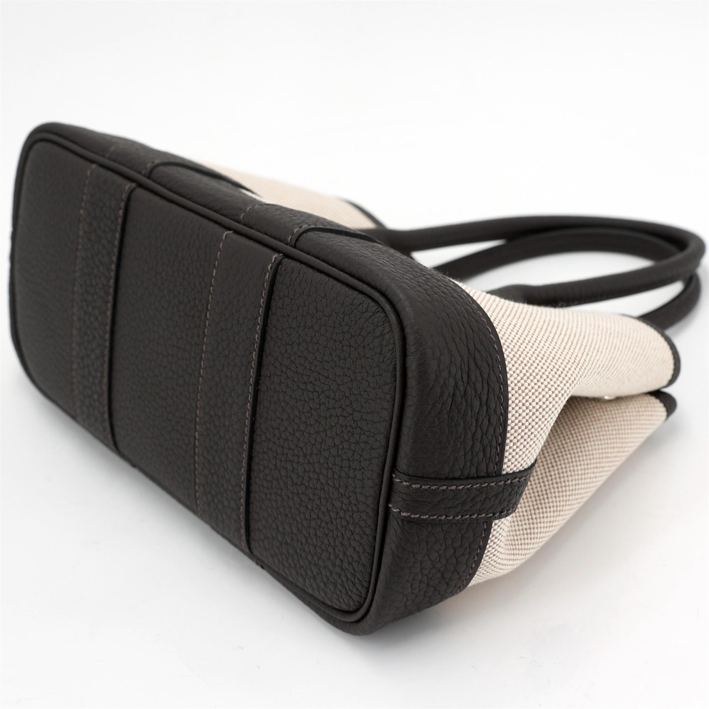 Brand New ( Rank N ) HERMÈS Neo Garden Party 23 Ebene (46) Ecru Beige Negonda Toile H canvas Palladium hardware W (2024) - 5