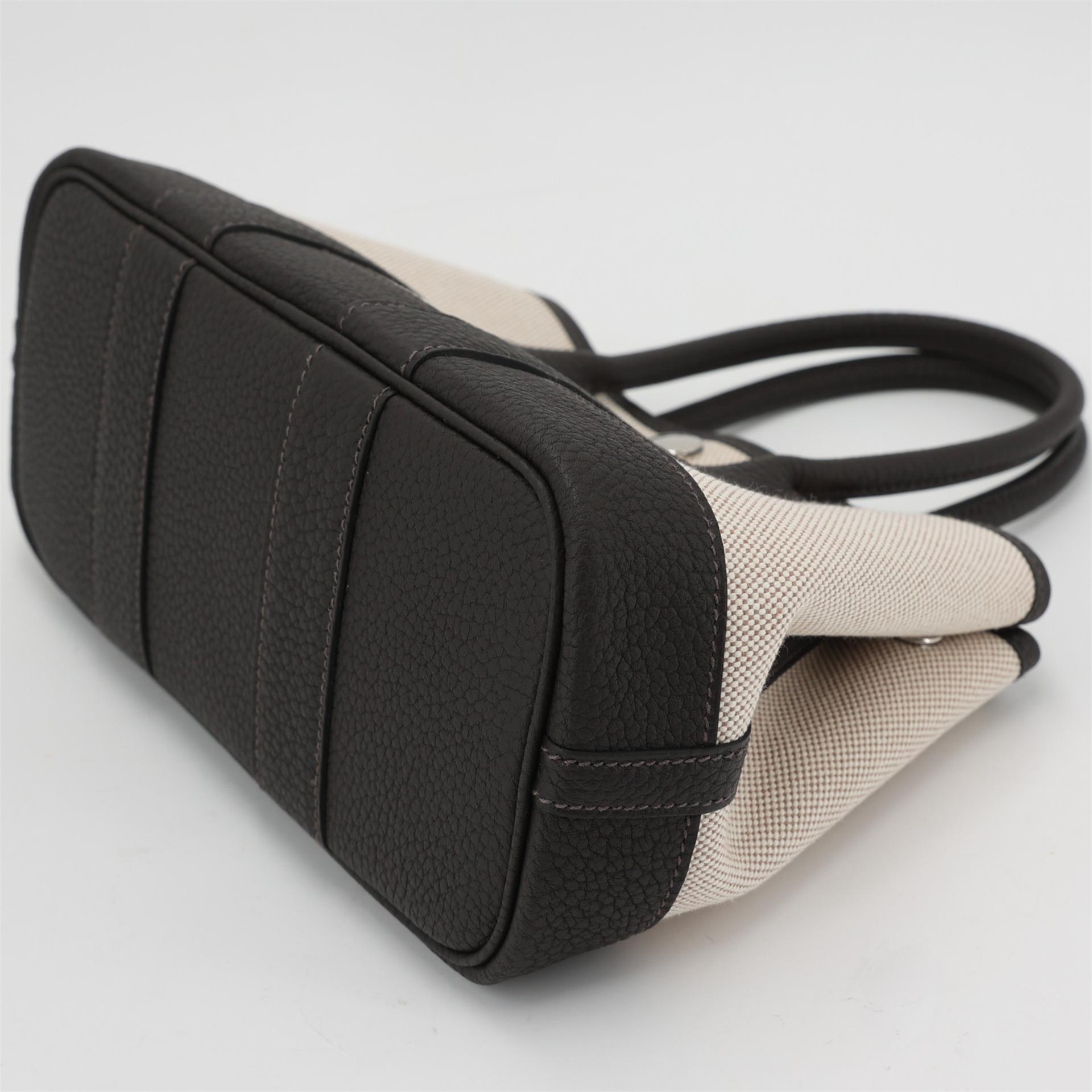 Brand New ( Rank N ) HERMÈS Neo Garden Party 23 Ebene (46) Ecru Beige Negonda Toile H canvas Palladium hardware W (2024) - 7