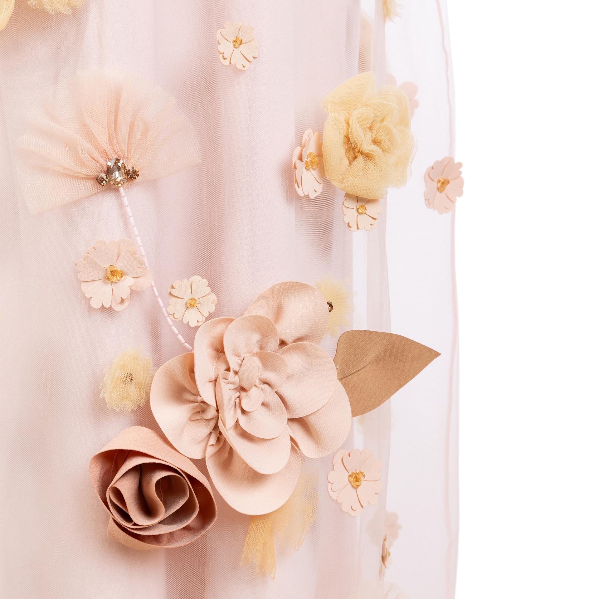 Unused ( Rank NS )VIKTOR & ROLF Floral Embroidery Midi Dress Pink - 5