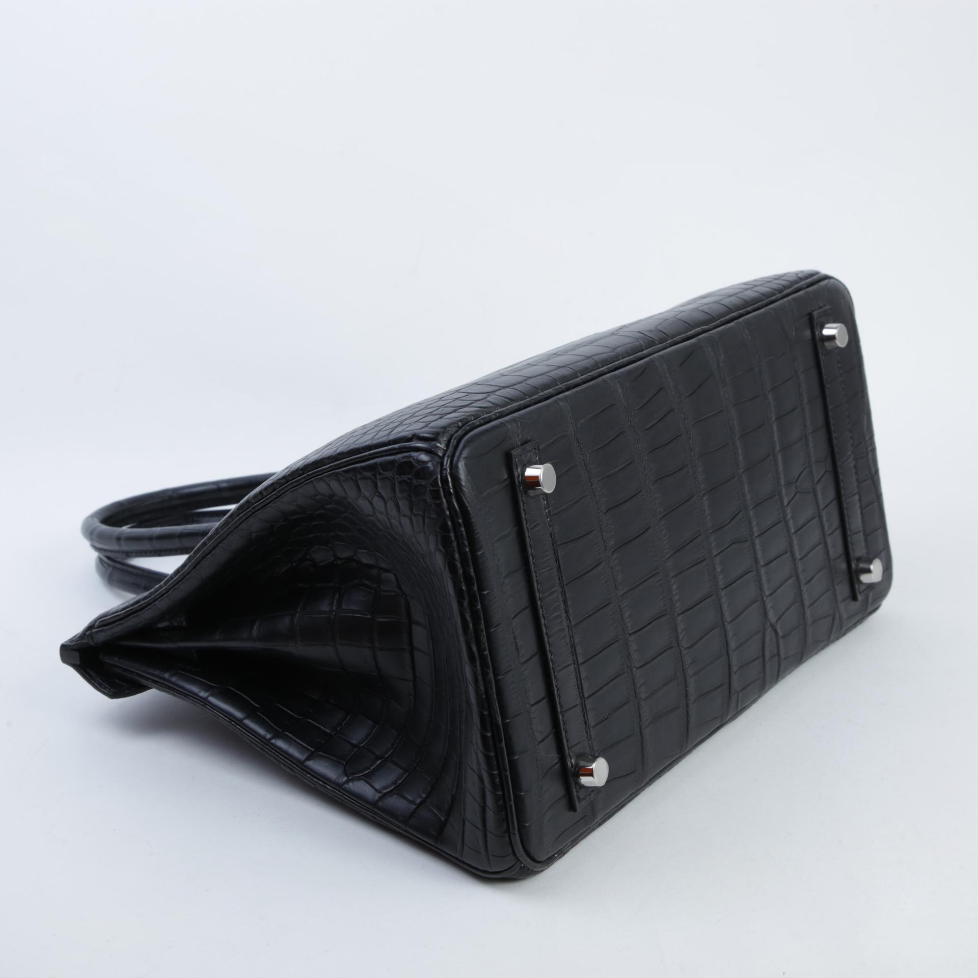 未使用保存品 HERMÈS 愛馬仕 Birkin 30 89 黑色 Noir (Black) ∧ 灣鱷 銀扣 Y刻 2020年 - 6