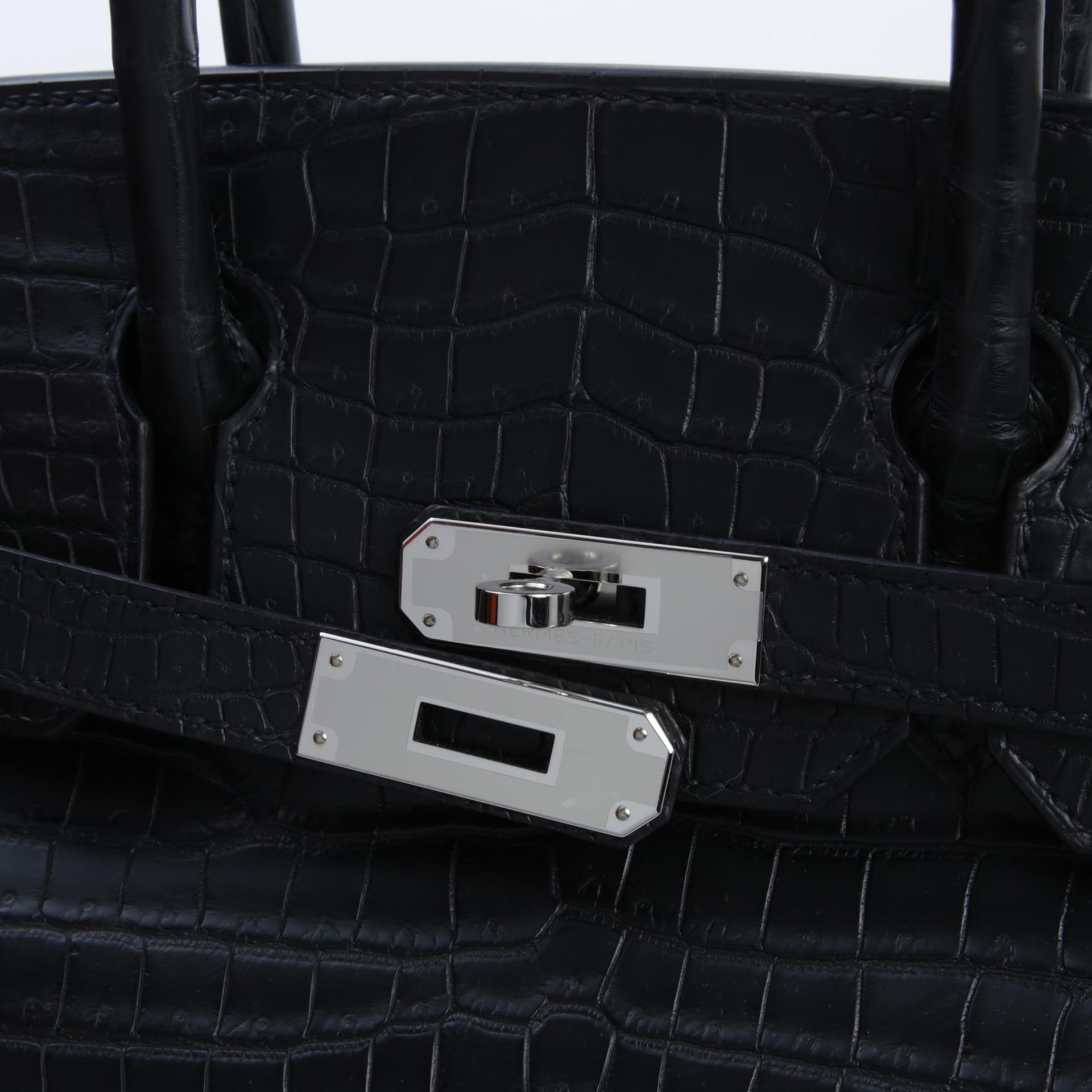 未使用保存品 HERMÈS 愛馬仕 Birkin 30 89 黑色 Noir (Black) ∧ 灣鱷 銀扣 Y刻 2020年 - 8