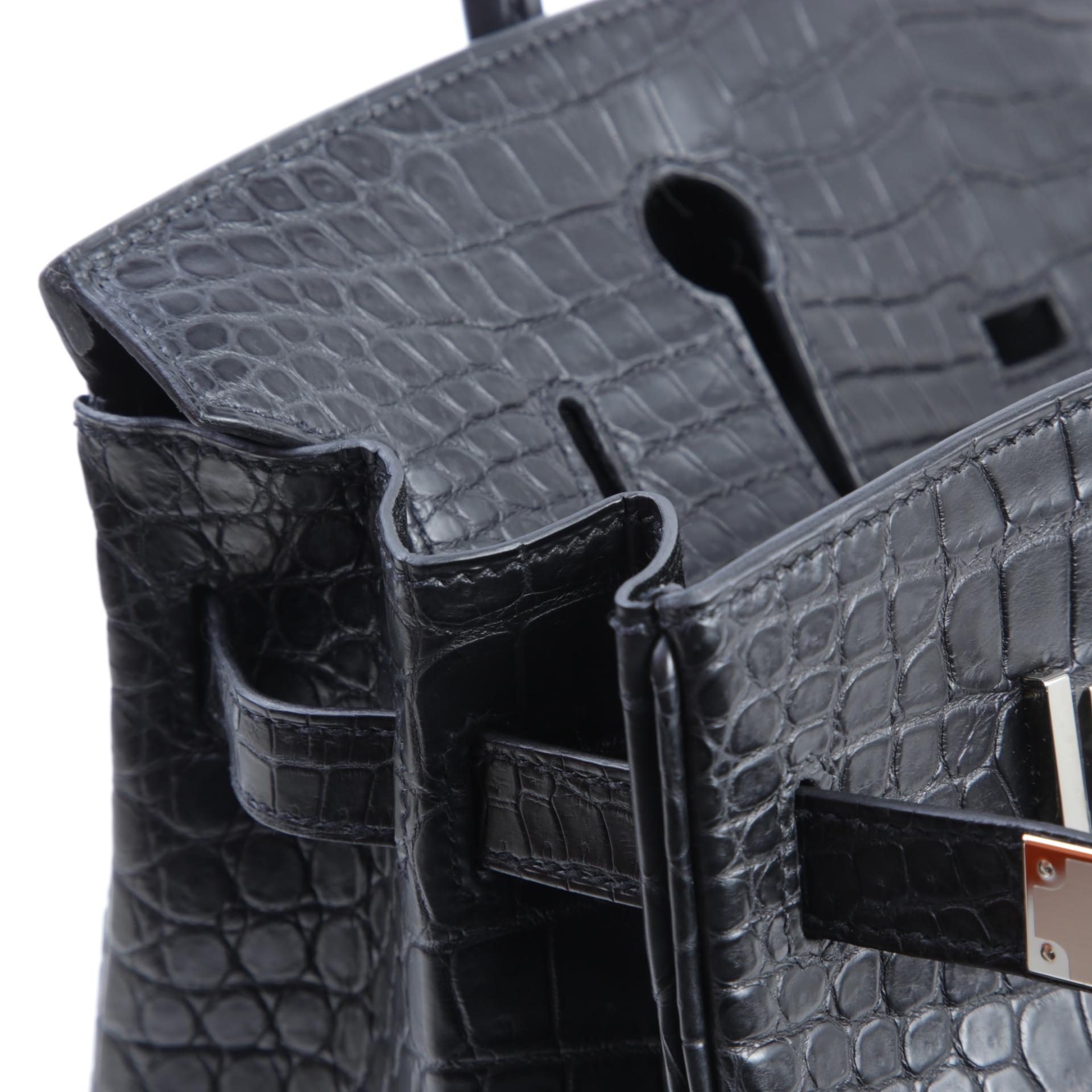 未使用保存品 HERMÈS 愛馬仕 Birkin 30 89 黑色 Noir (Black) ∧ 灣鱷 銀扣 Y刻 2020年 - 11