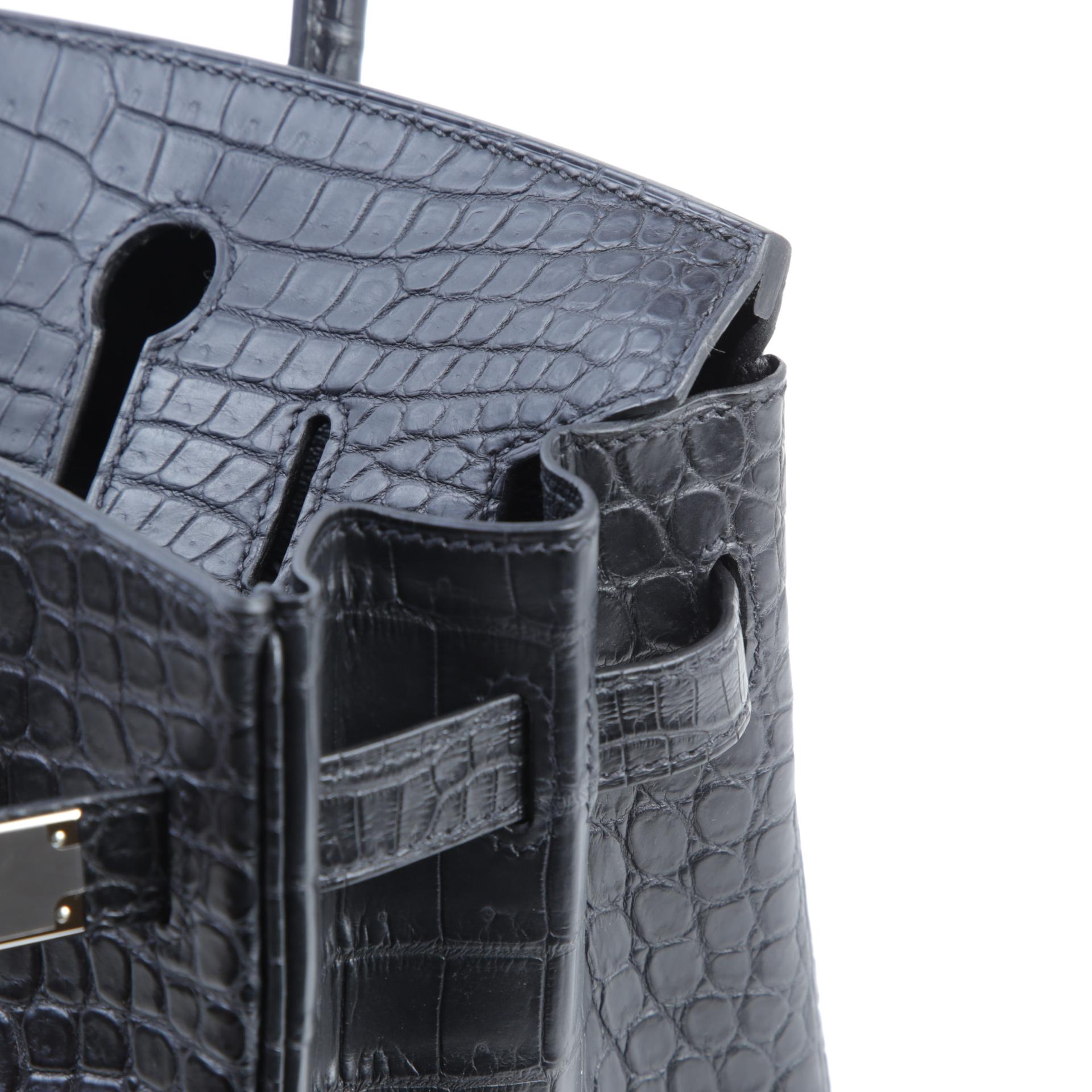未使用保存品 HERMÈS 愛馬仕 Birkin 30 89 黑色 Noir (Black) ∧ 灣鱷 銀扣 Y刻 2020年 - 12