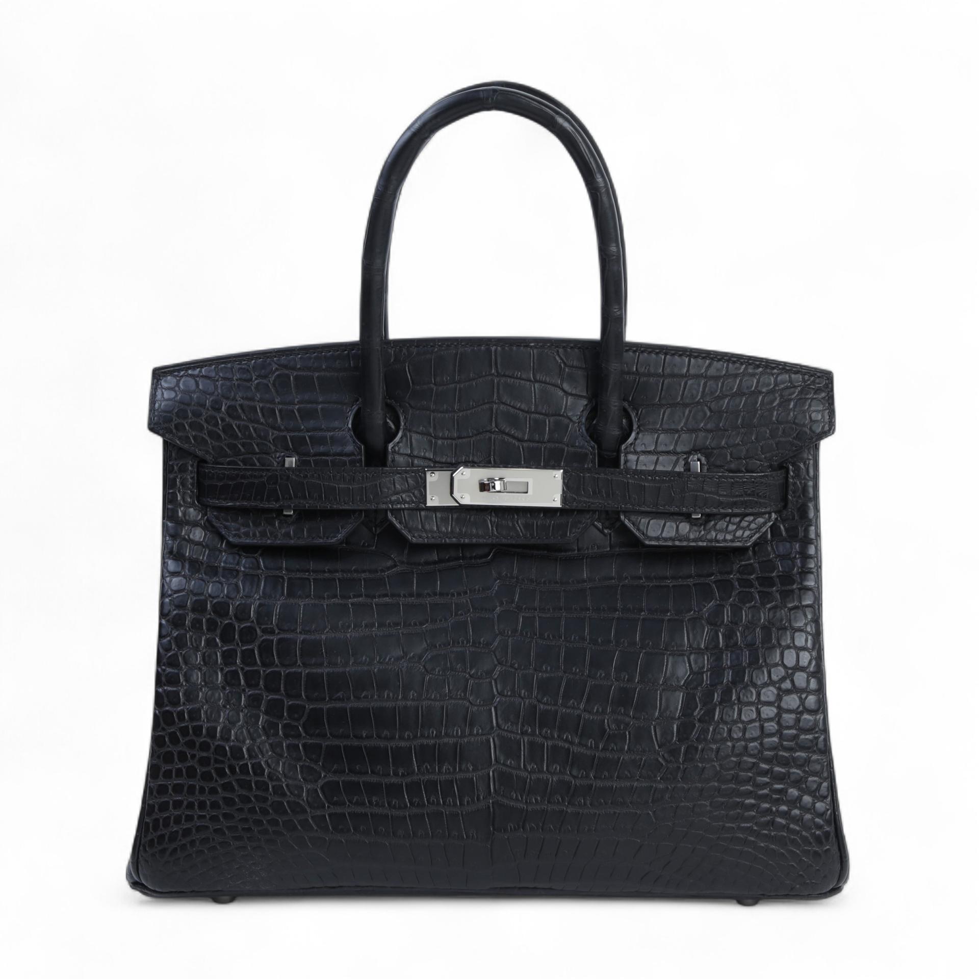 未使用保存品 HERMÈS 愛馬仕 Birkin 30 89 黑色 Noir (Black) ∧ 灣鱷 銀扣 Y刻 2020年 - 1