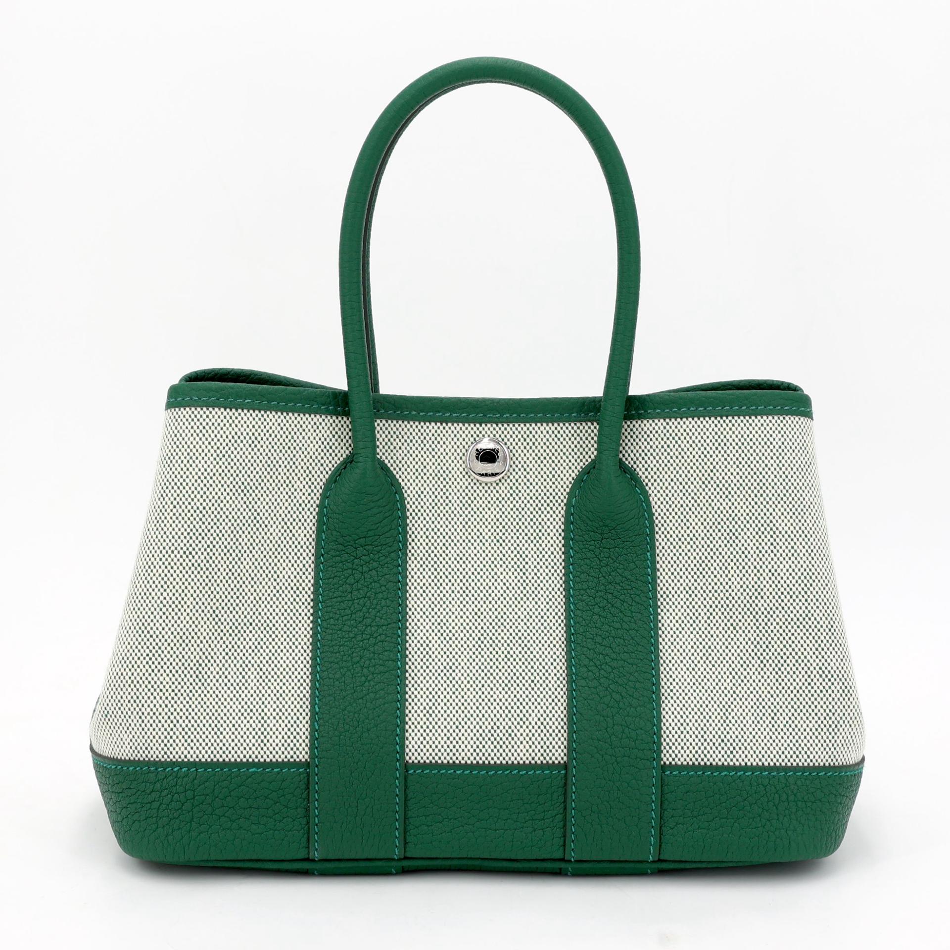 全新 HERMÈS 爱马仕 Neo Garden 23 65 Vert Moyen 宝石绿 Ecru色 Negonda皮 银扣 K刻 2025年 - 2