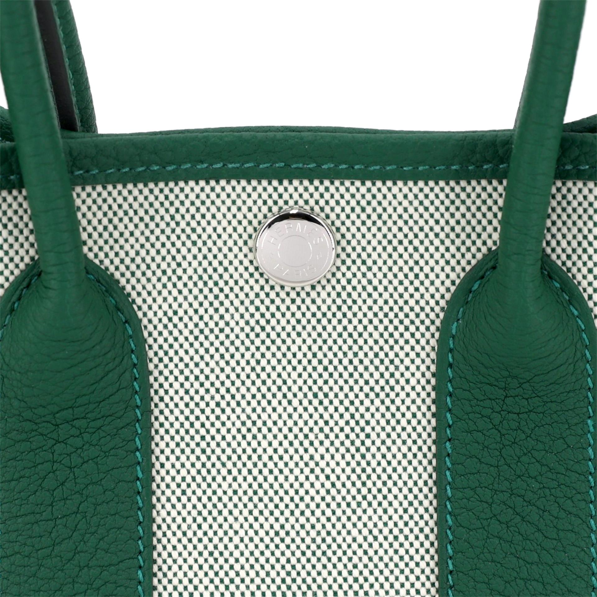 全新 HERMÈS 爱马仕 Neo Garden 23 65 Vert Moyen 宝石绿 Ecru色 Negonda皮 银扣 K刻 2025年 - 8
