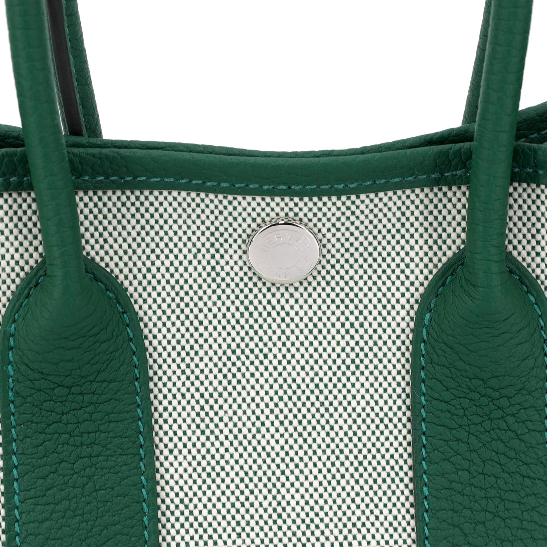 全新 HERMÈS 爱马仕 Neo Garden 23 65 Vert Moyen 宝石绿 Ecru色 Negonda皮 银扣 K刻 2025年 - 9