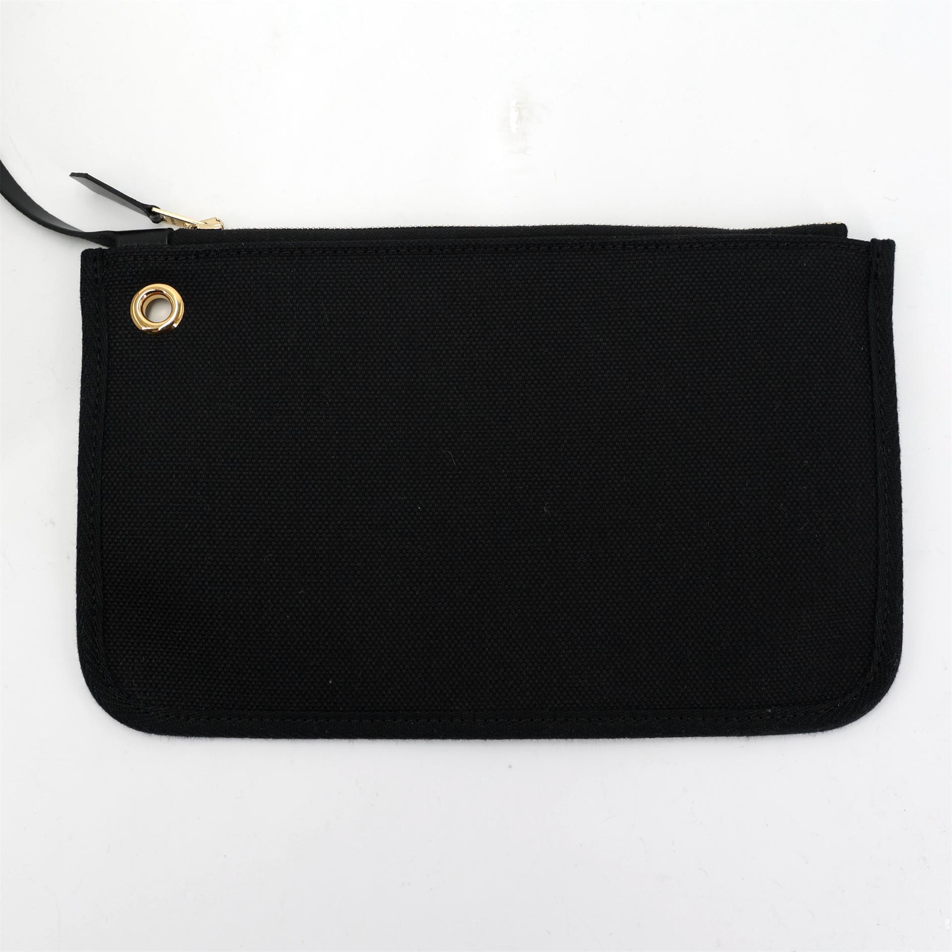 Excellent ( Rank SA ) HERMÈS Herbag PM Black (89) Ecru Vache Hunter Toile Quadrille canvas Gold hardware B (2023) - 19