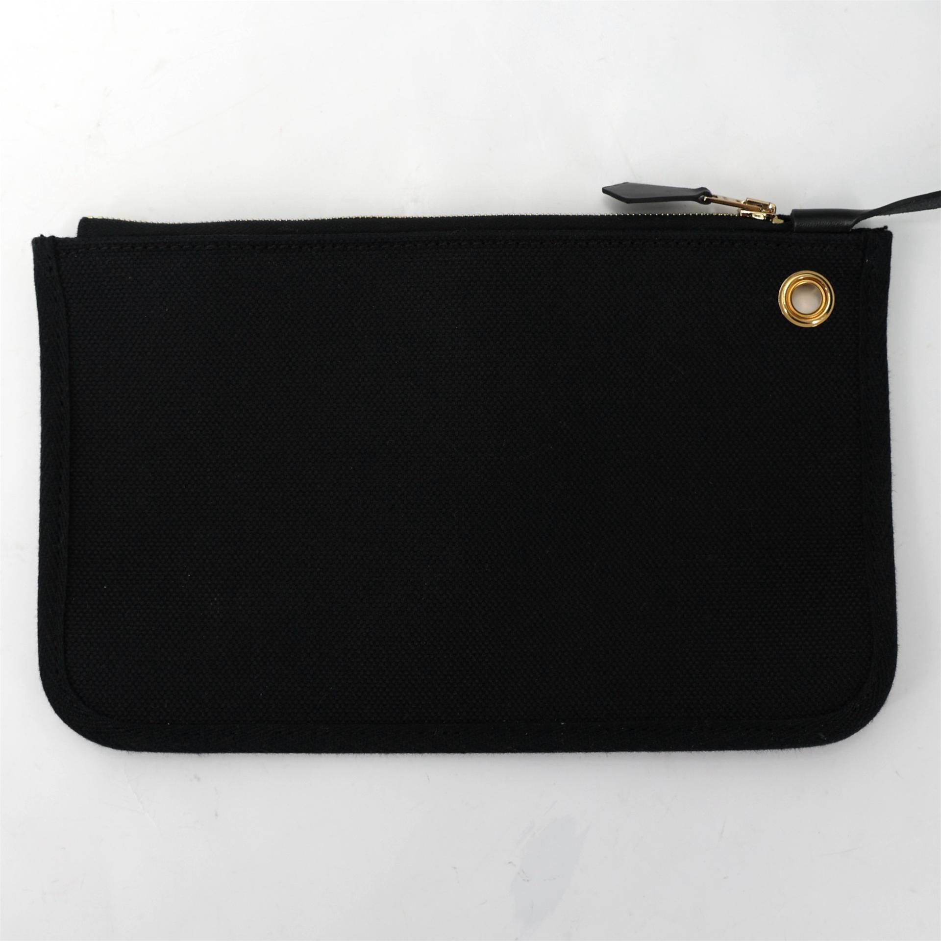 Excellent ( Rank SA ) HERMÈS Herbag PM Black (89) Ecru Vache Hunter Toile Quadrille canvas Gold hardware B (2023) - 20