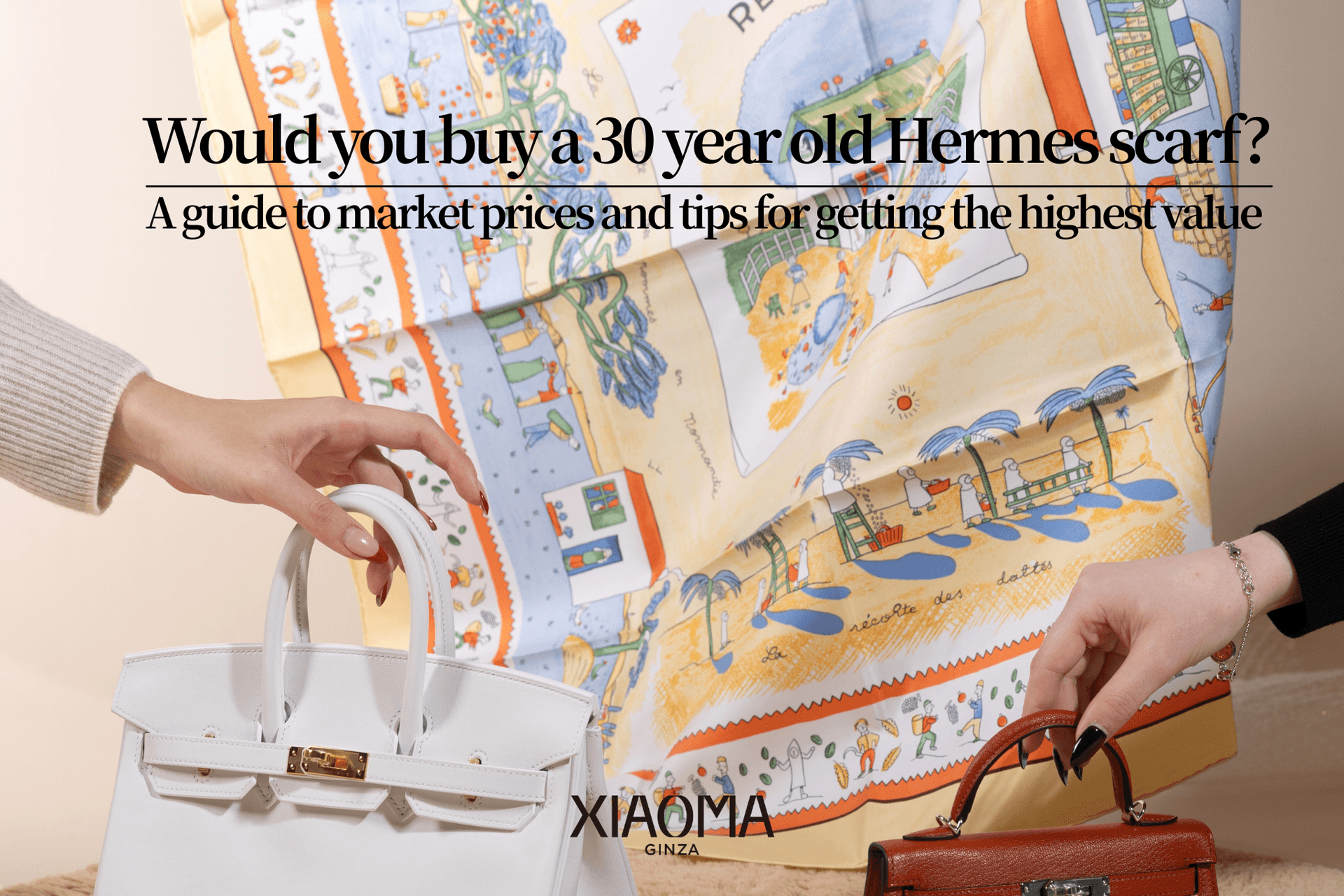 What is the resale value of a Hermès scarf from 30 years ago?