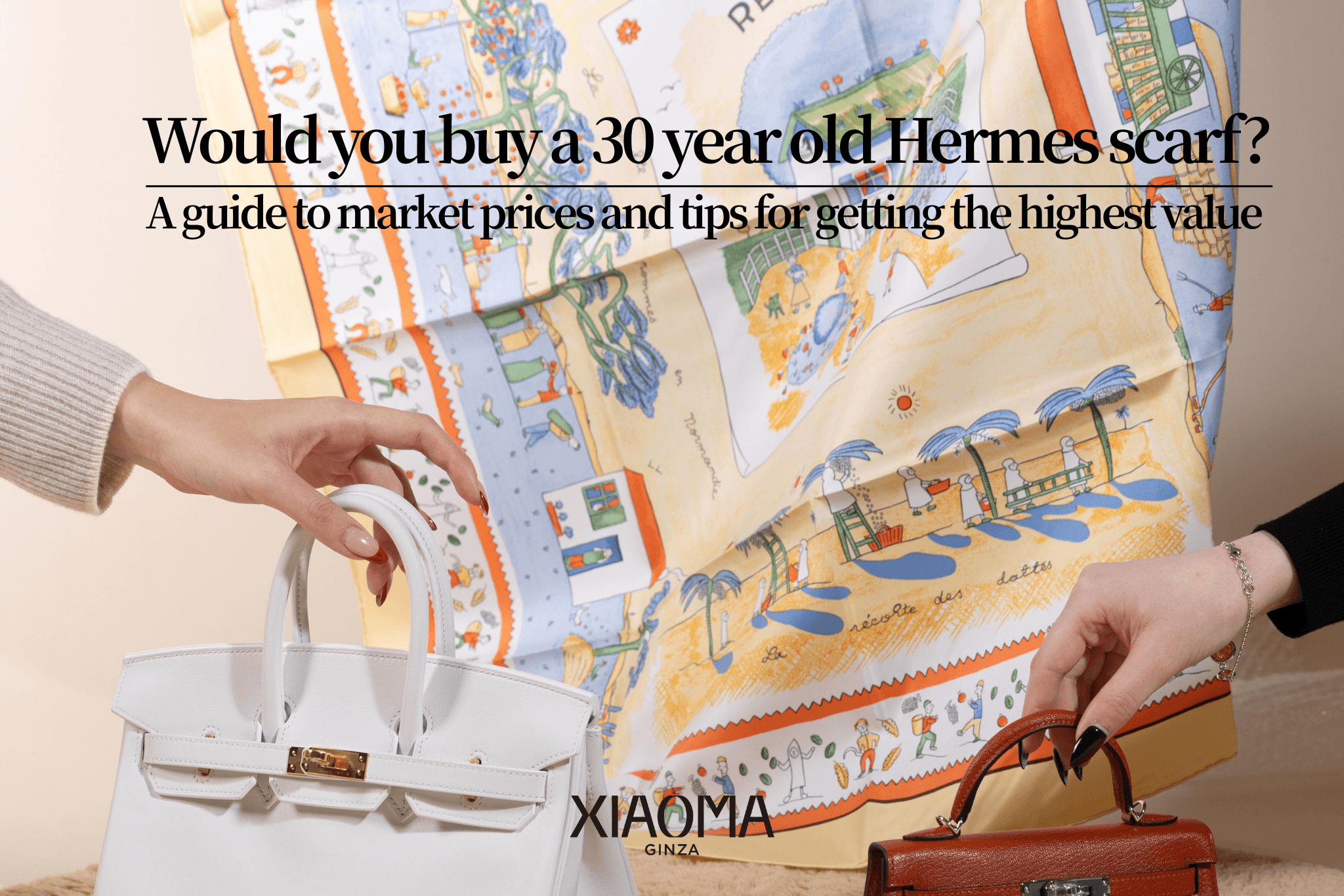 What is the resale value of a Hermès scarf from 30 years ago?