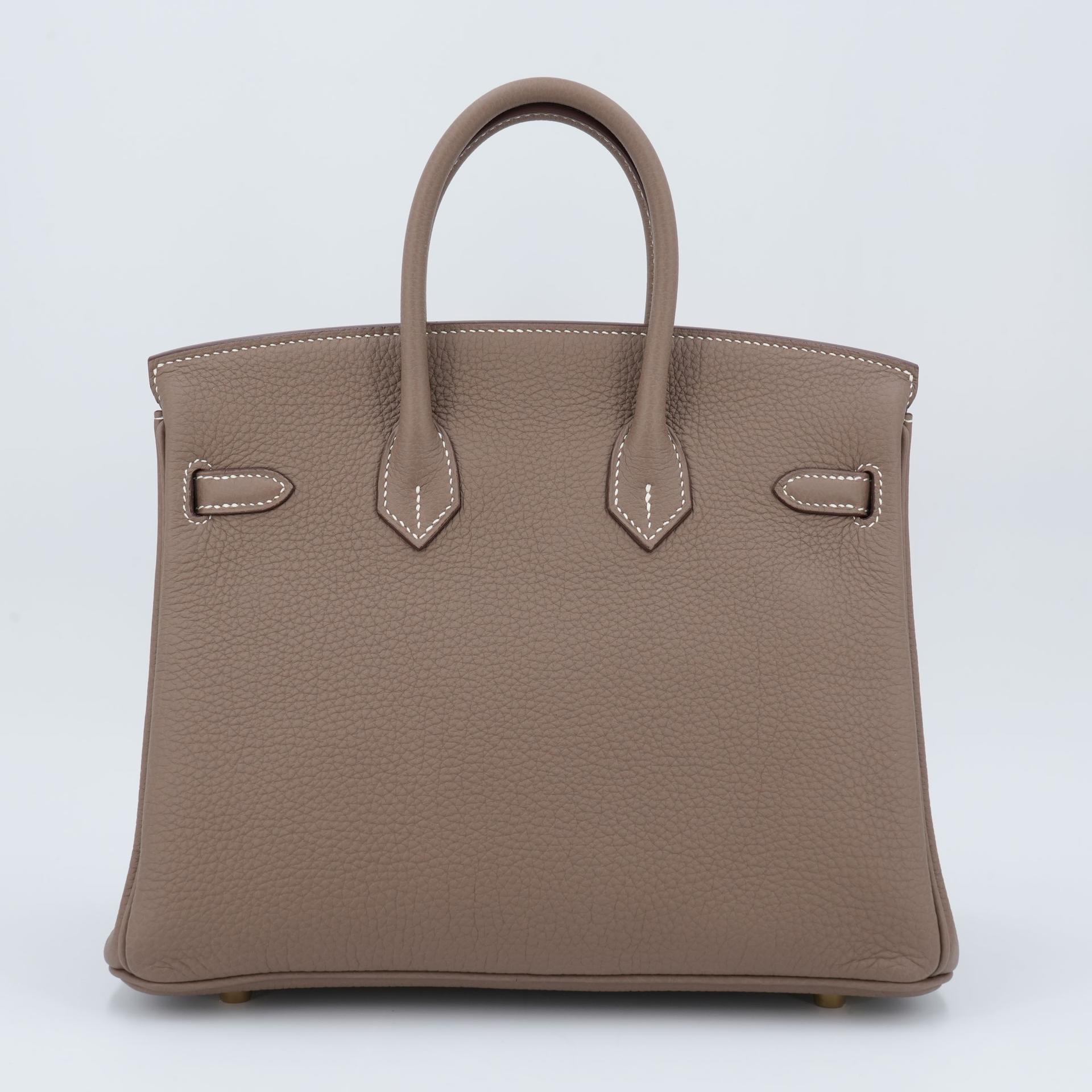 Unused ( Rank NS )  HERMÈS  Birkin 25 Etoupe (18) Togo Gold hardware A (2017) - 2
