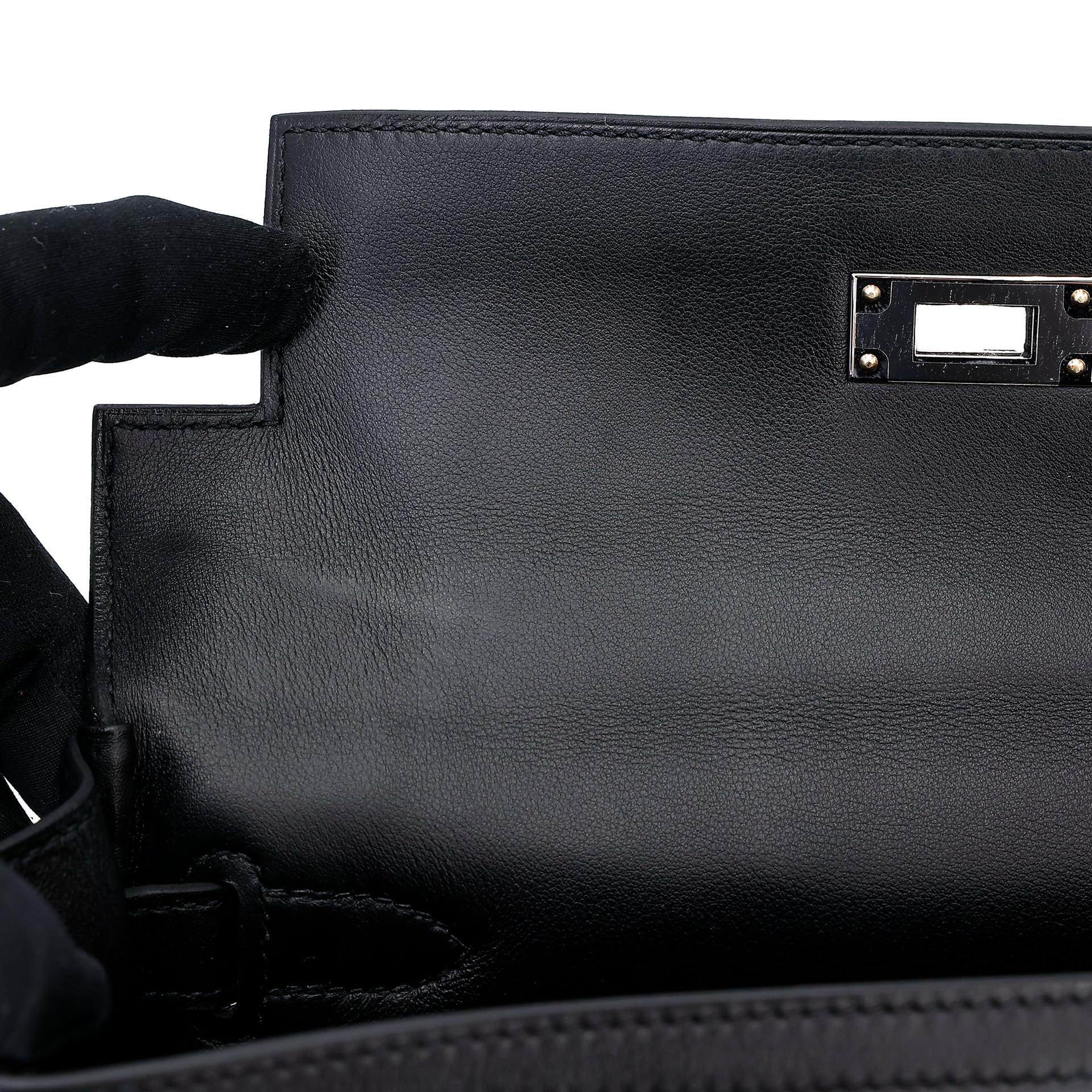 ランク NS 未使用品 HERMÈS エルメス 限定品 ケリー28 カレのアルファベット ブラック (89) キャンバス スイフト シルバー金具 C刻印 - 12