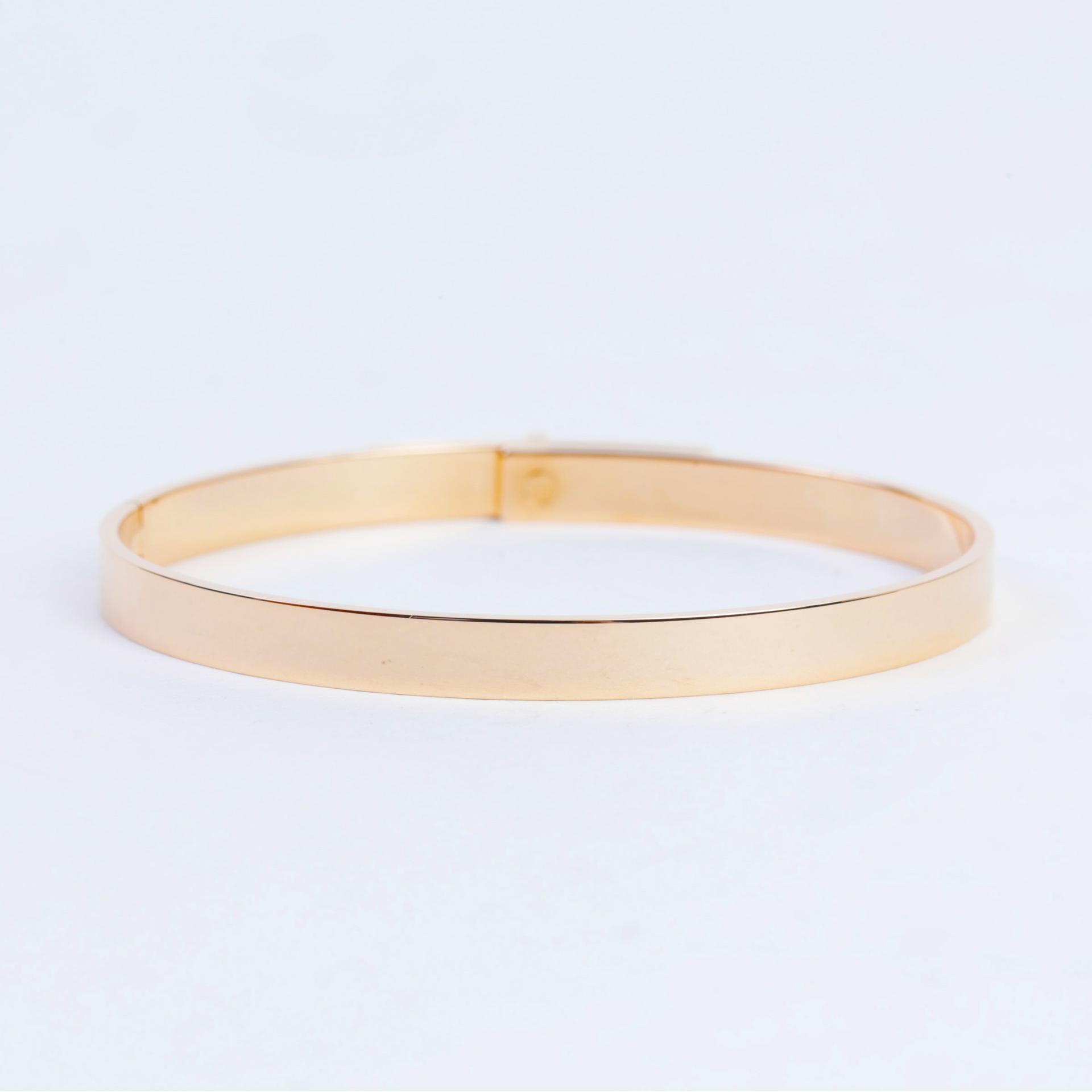 Brand New ( Rank N ) HERMÈS Kelly Bracelets Rose Gold Rose Gold Diamond White Gold hardware Rose Gold hardware - 3