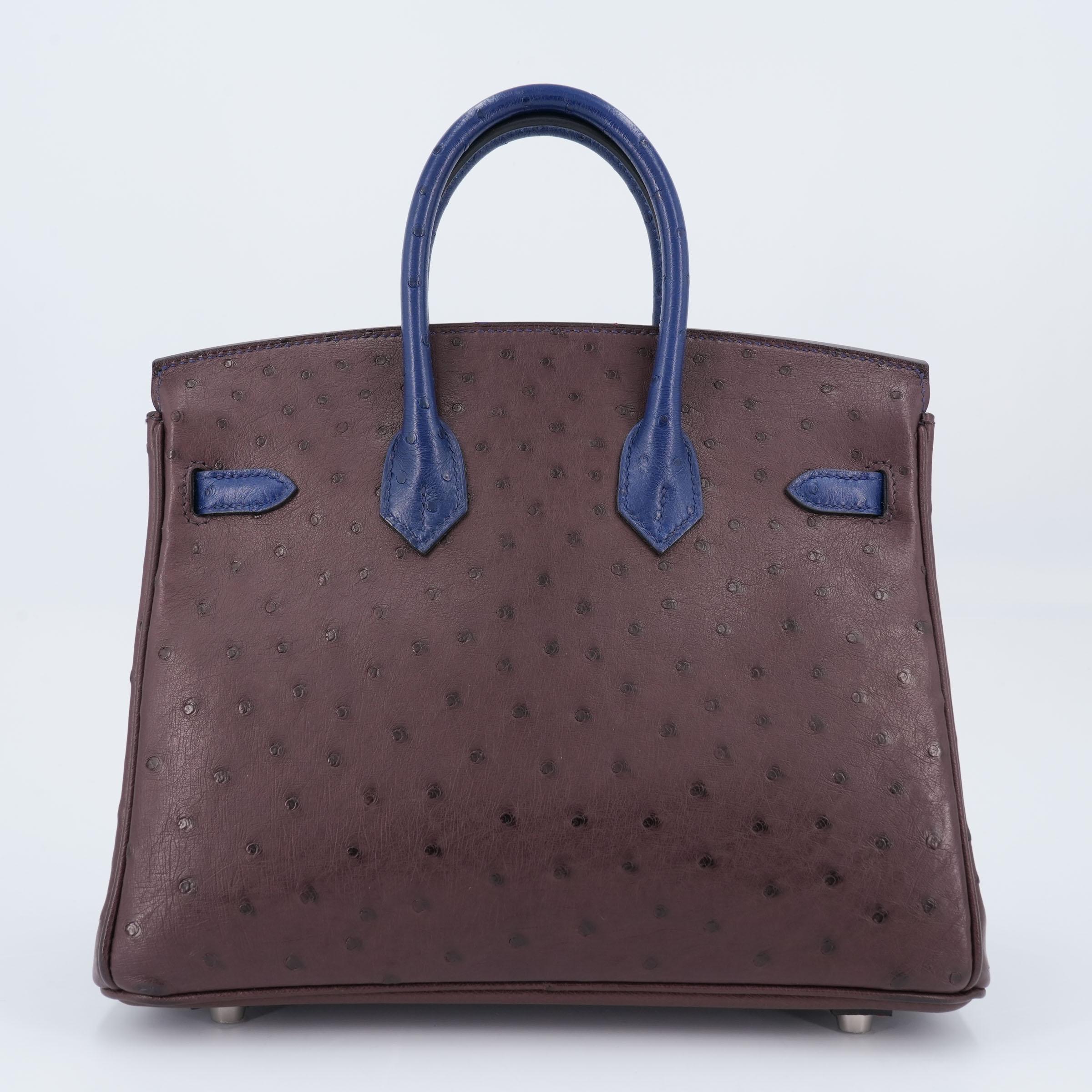 Birkin 25 Roug Sellier (0G) Bleu Iris (77)