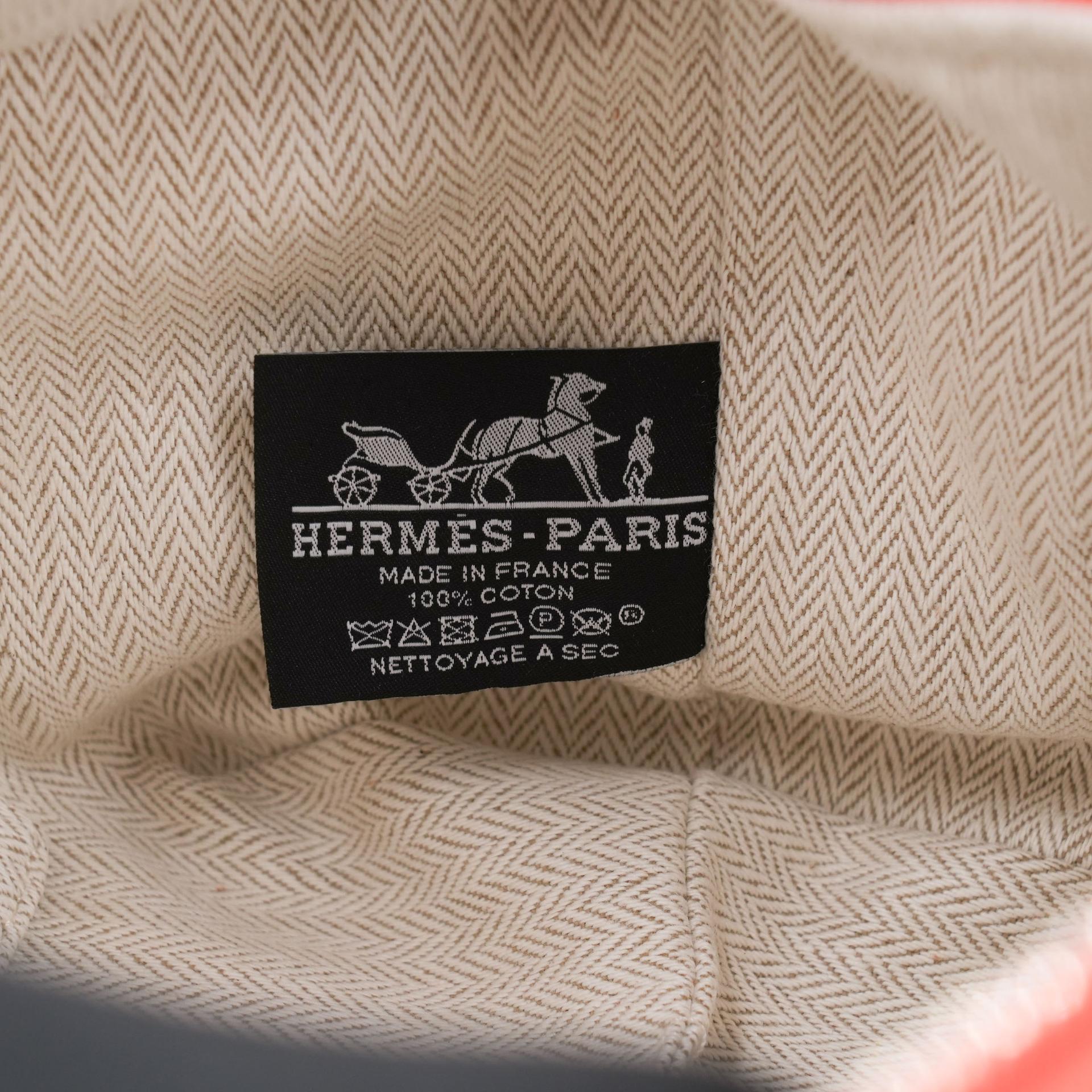 Excellent ( Rank SA )  HERMÈS  Bride-a-Brac Case PM Orange (93) Canvas Palladium hardware - 12
