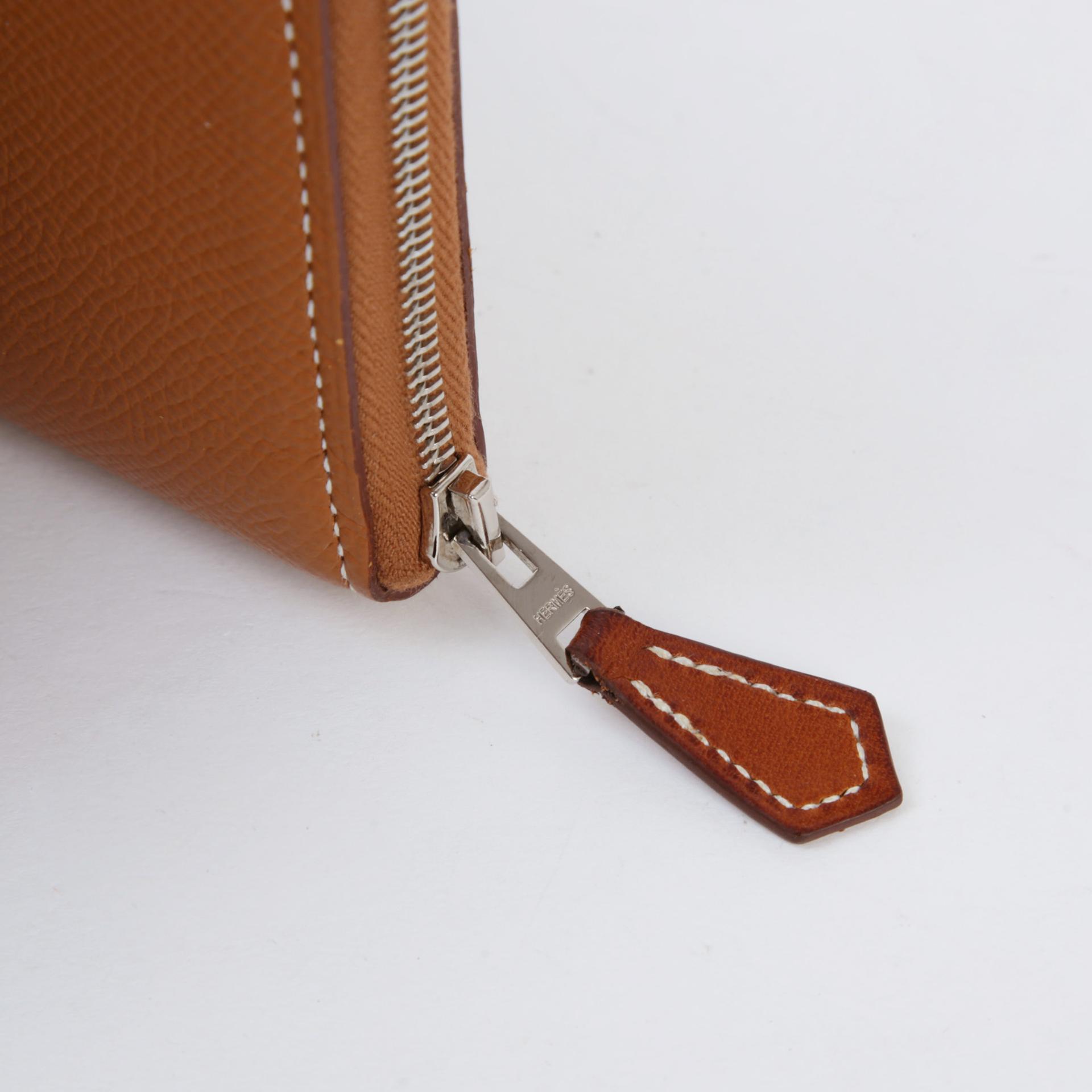 Very Good ( Rank A) HERMÈS Silk’in Compact wallet Gold (37) Multi-color Epsom Silk Palladium hardware D (2019) - 7