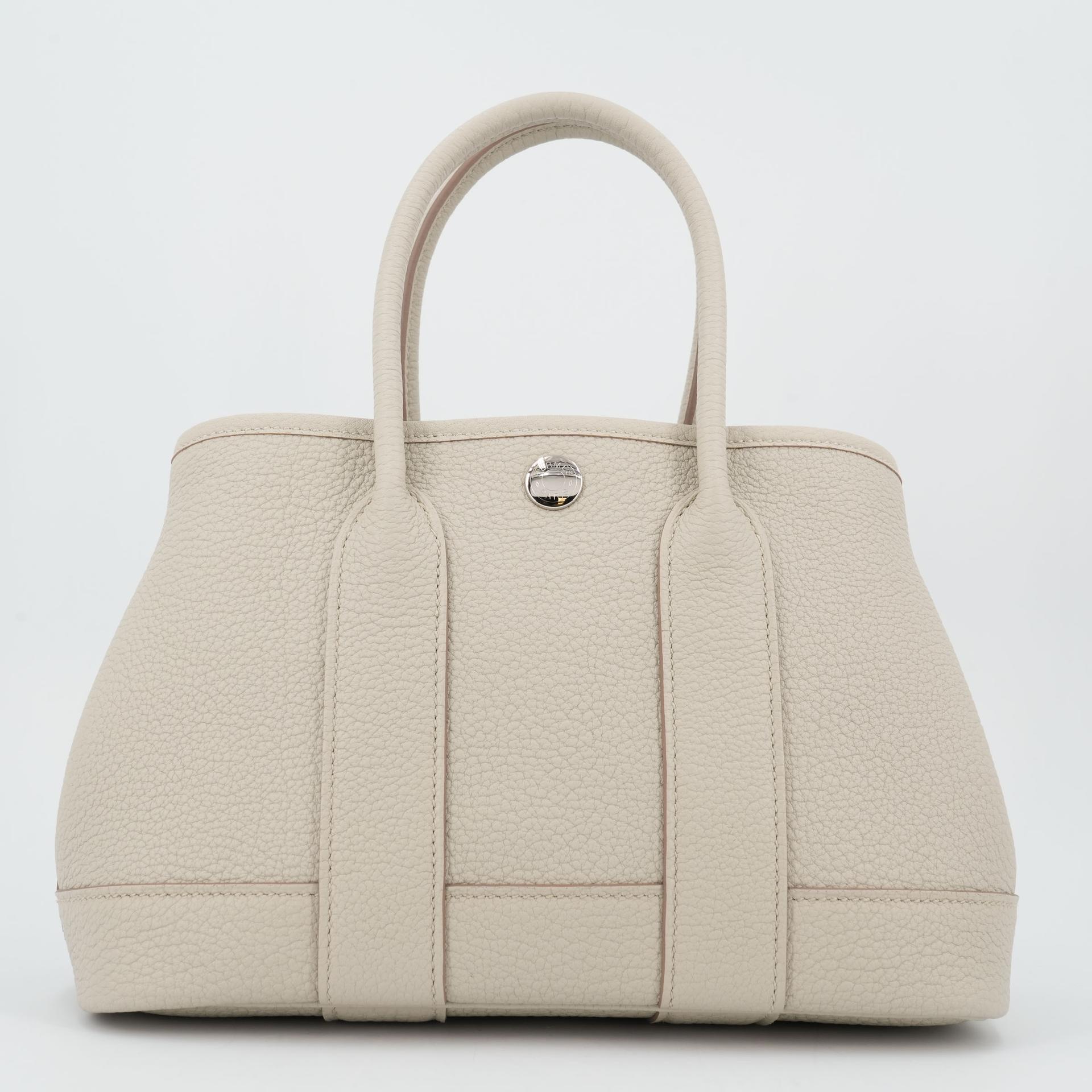 Brand New ( Rank N ) HERMÈS Neo Garden Party 23 Beton (8L) Negonda Palladium hardware W (2024) - 2