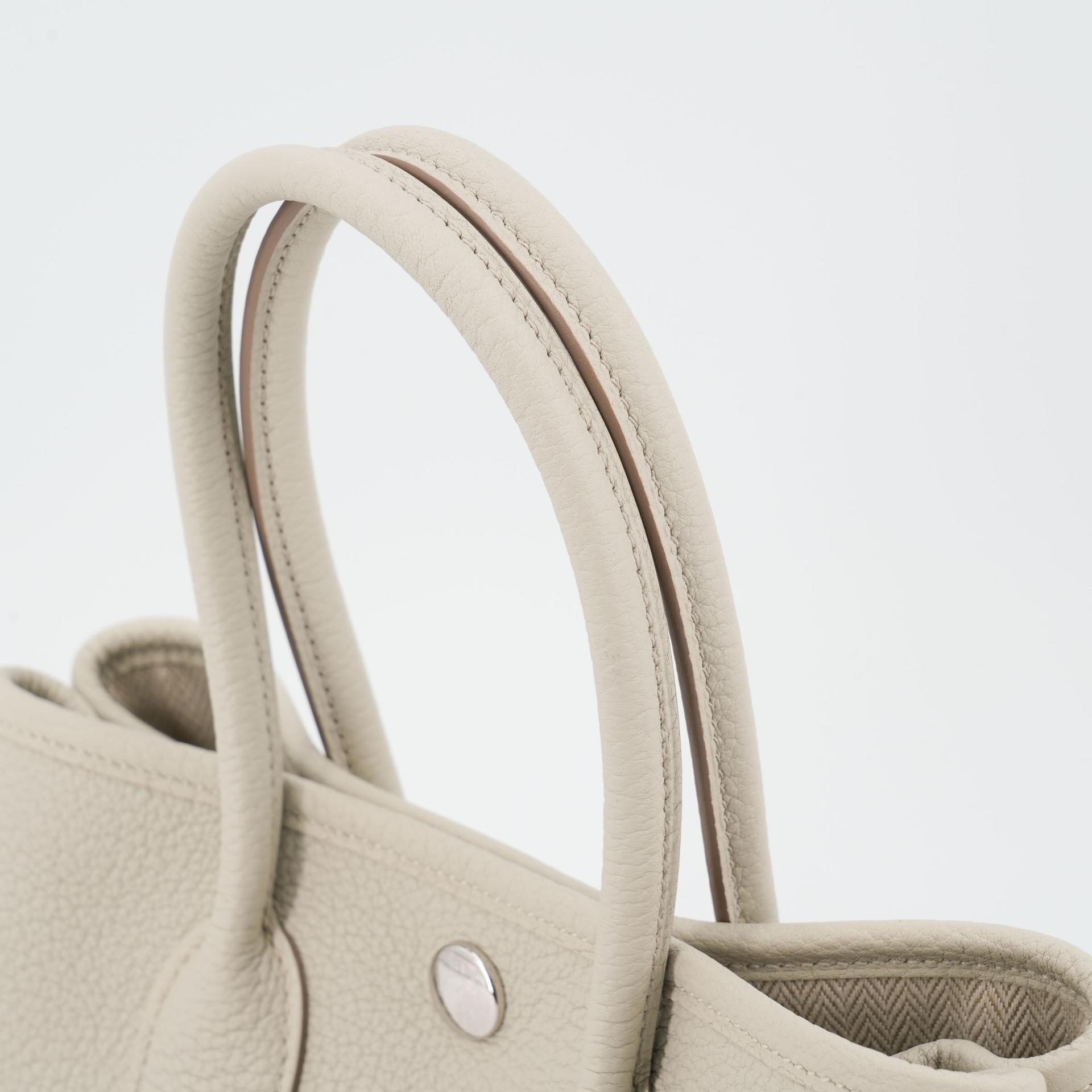 Brand New ( Rank N ) HERMÈS Neo Garden Party 23 Beton (8L) Negonda Palladium hardware W (2024) - 3