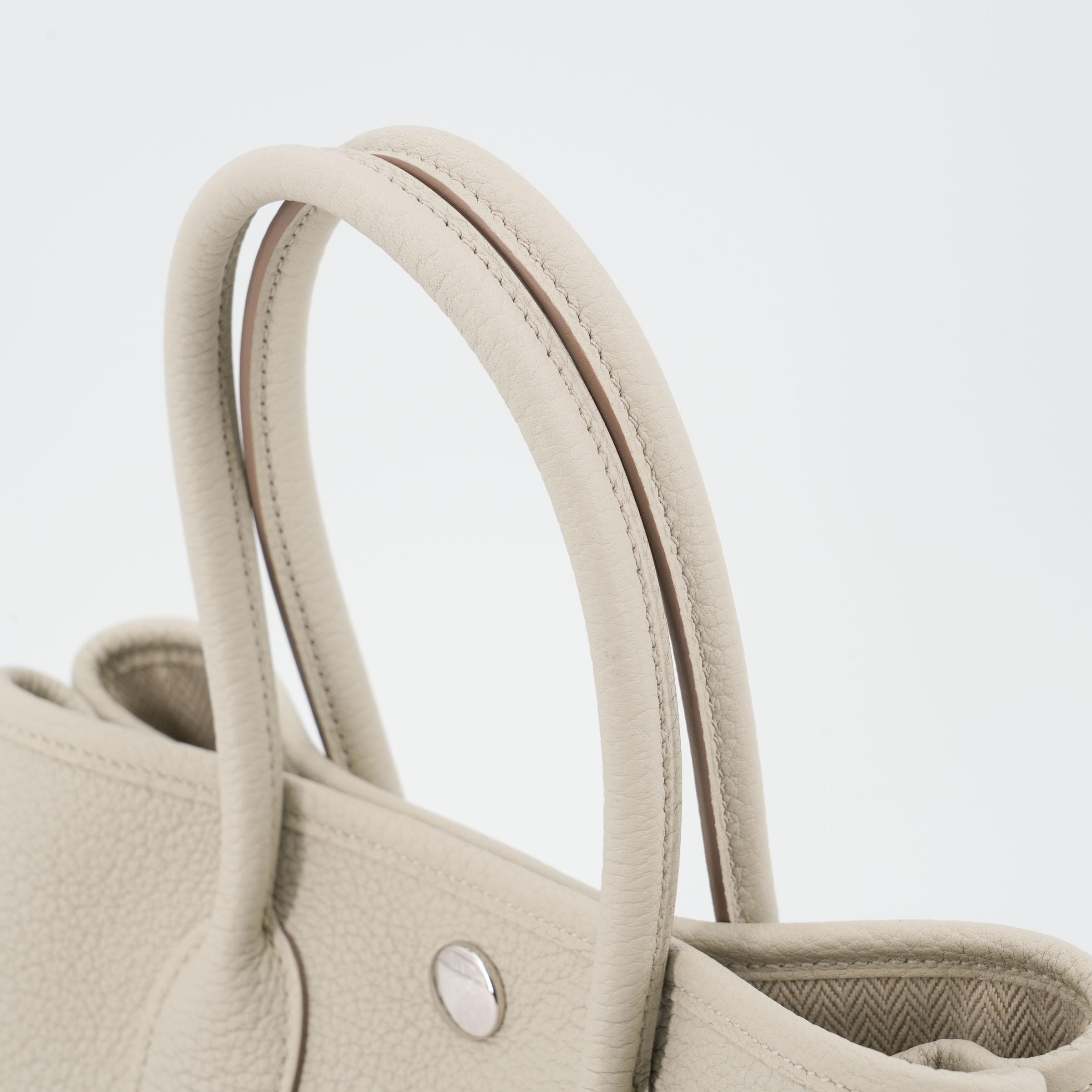 Brand New ( Rank N ) HERMÈS Neo Garden Party 23 Beton (8L) Negonda Palladium hardware W (2024) - 3
