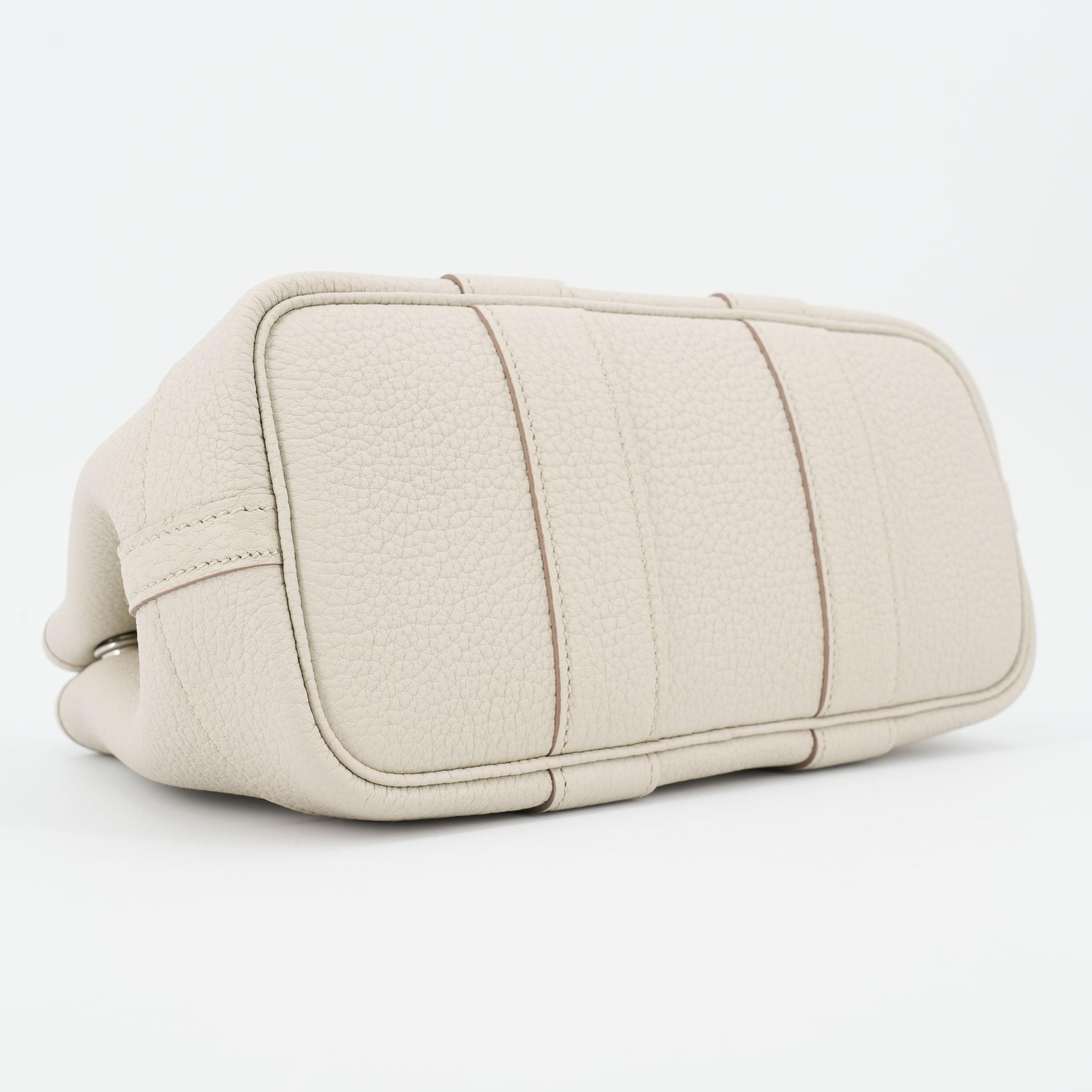 Brand New ( Rank N ) HERMÈS Neo Garden Party 23 Beton (8L) Negonda Palladium hardware W (2024) - 4