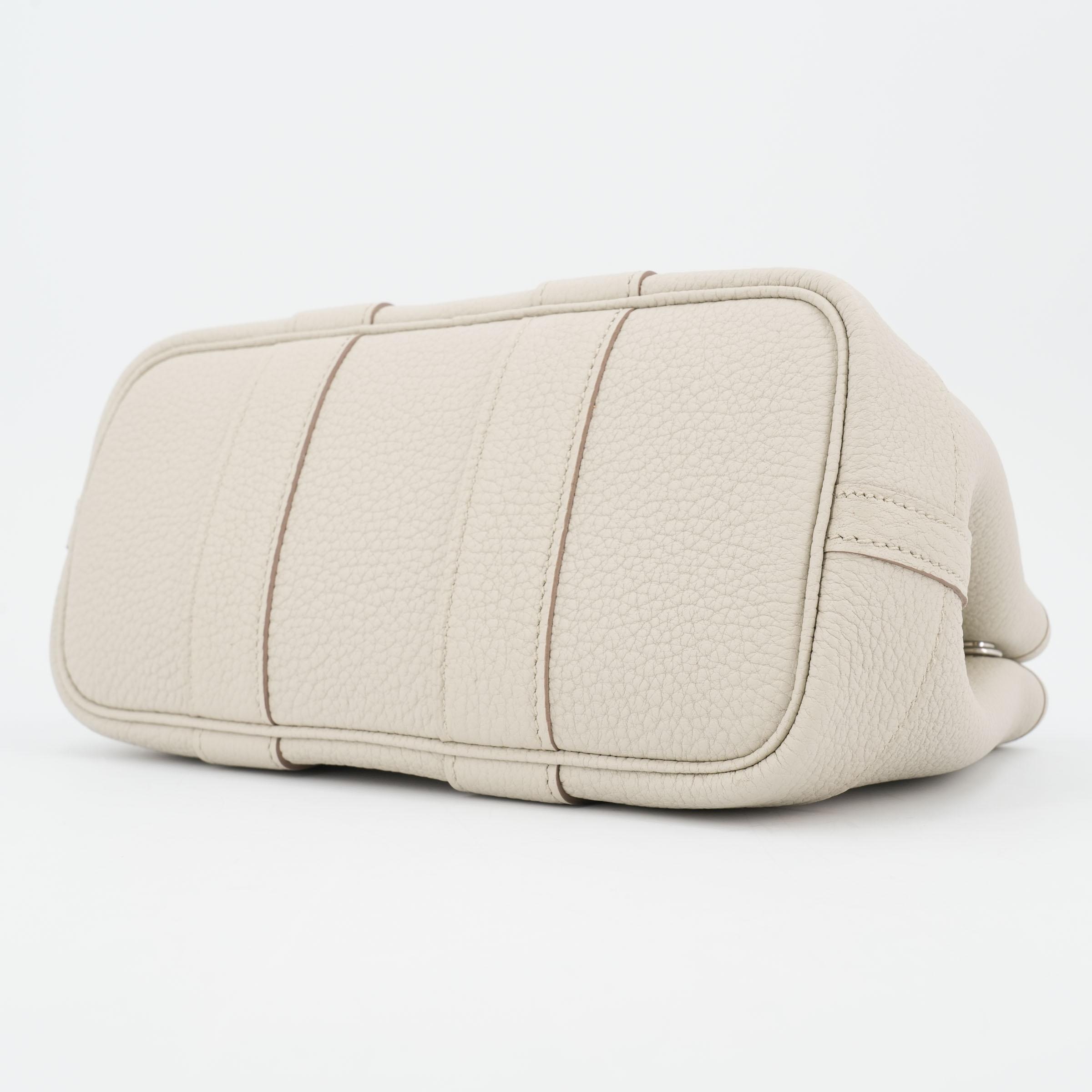Brand New ( Rank N ) HERMÈS Neo Garden Party 23 Beton (8L) Negonda Palladium hardware W (2024) - 6