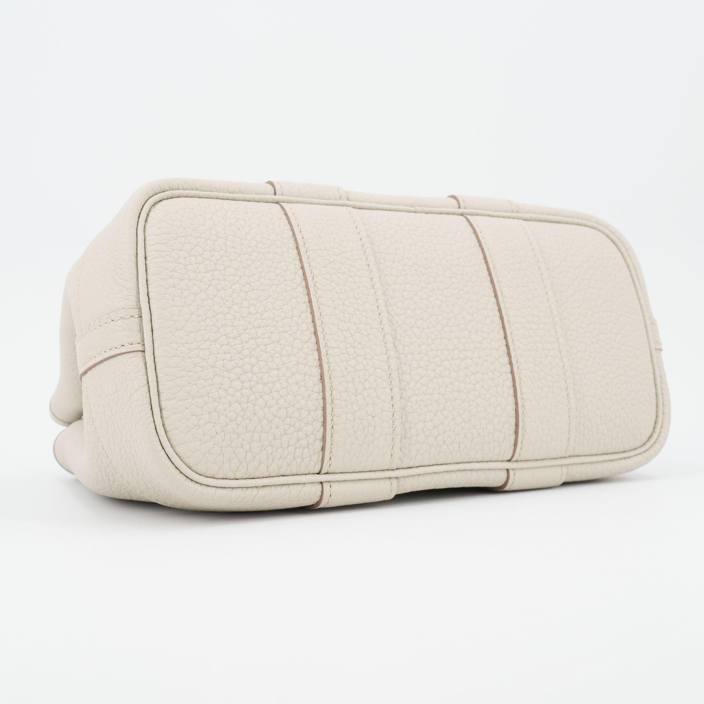Brand New ( Rank N ) HERMÈS Neo Garden Party 23 Beton (8L) Negonda Palladium hardware W (2024) - 7
