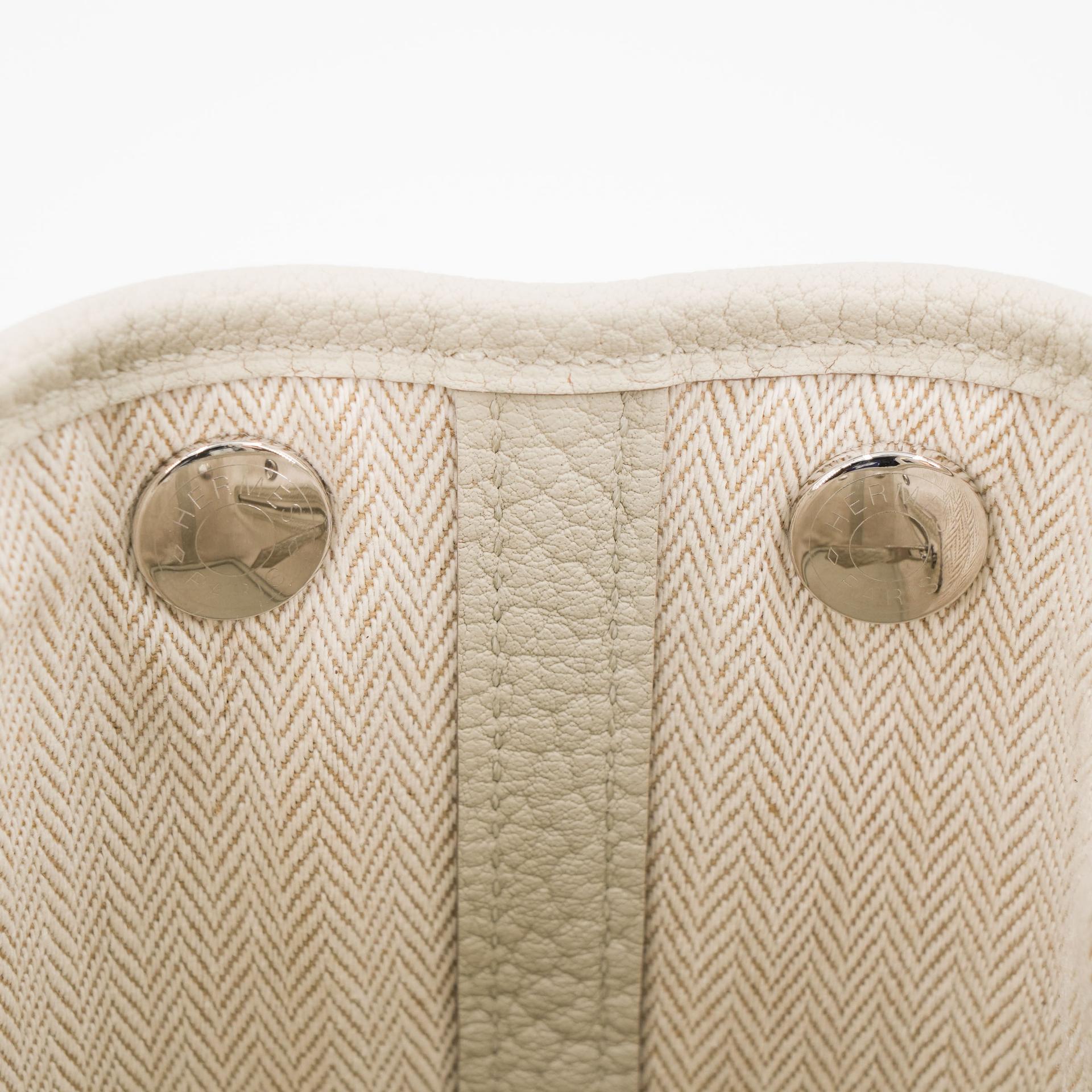 Brand New ( Rank N ) HERMÈS Neo Garden Party 23 Beton (8L) Negonda Palladium hardware W (2024) - 8