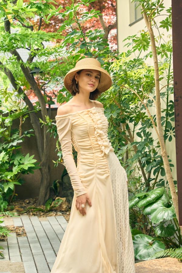 ERADIE Lace＆Churu Switching Dress - 7
