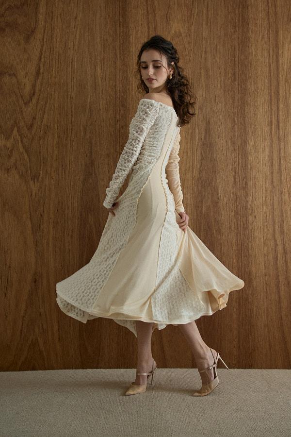 ERADIE Lace＆Churu Switching Dress - 4