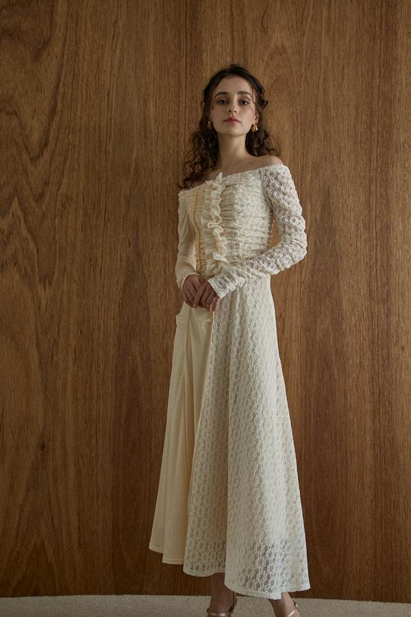 ERADIE Lace＆Churu Switching Dress
